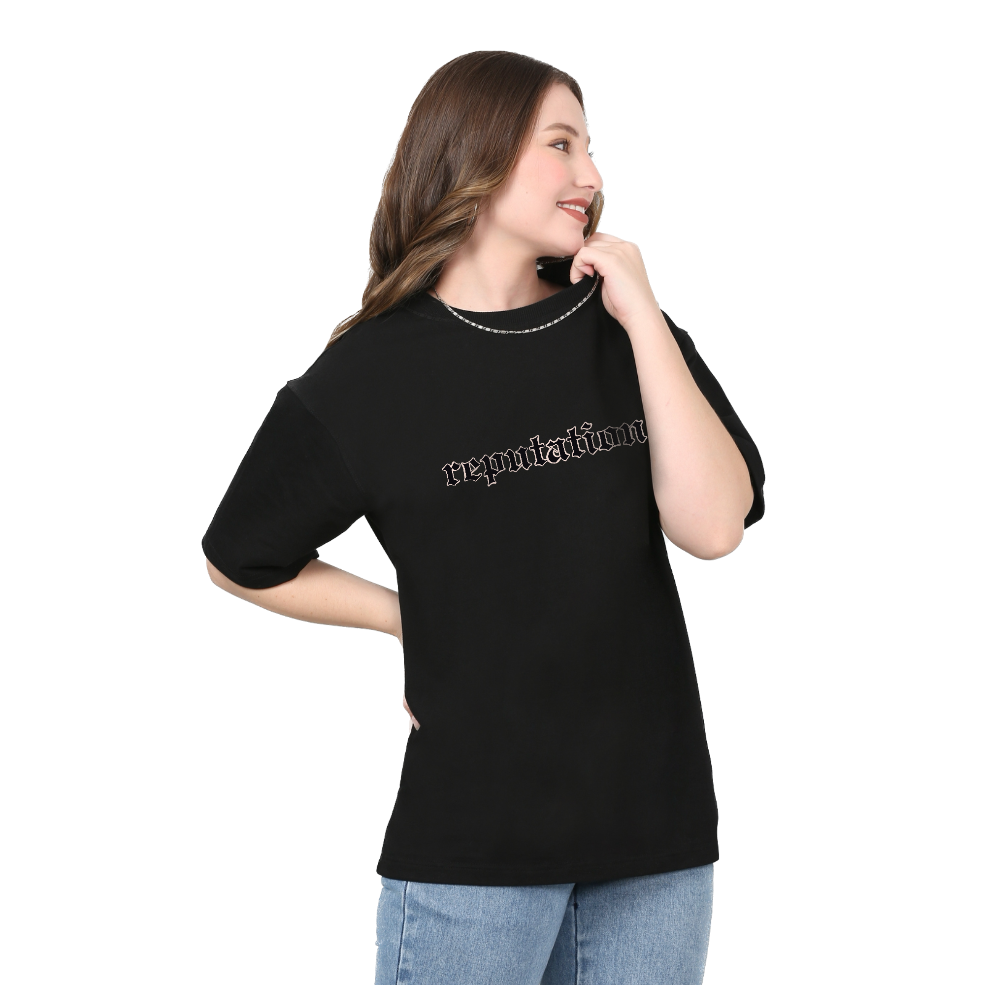 Reputation Taylor Swift Black Oversize T-Shirt