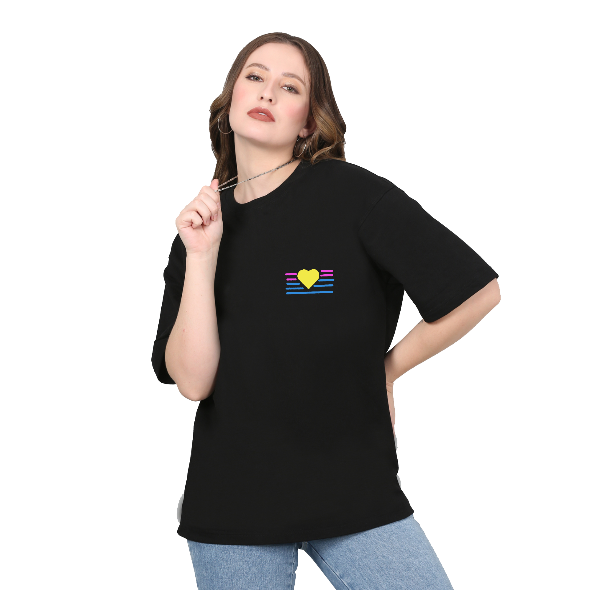 Music is Love Black Oversize T-Shirt