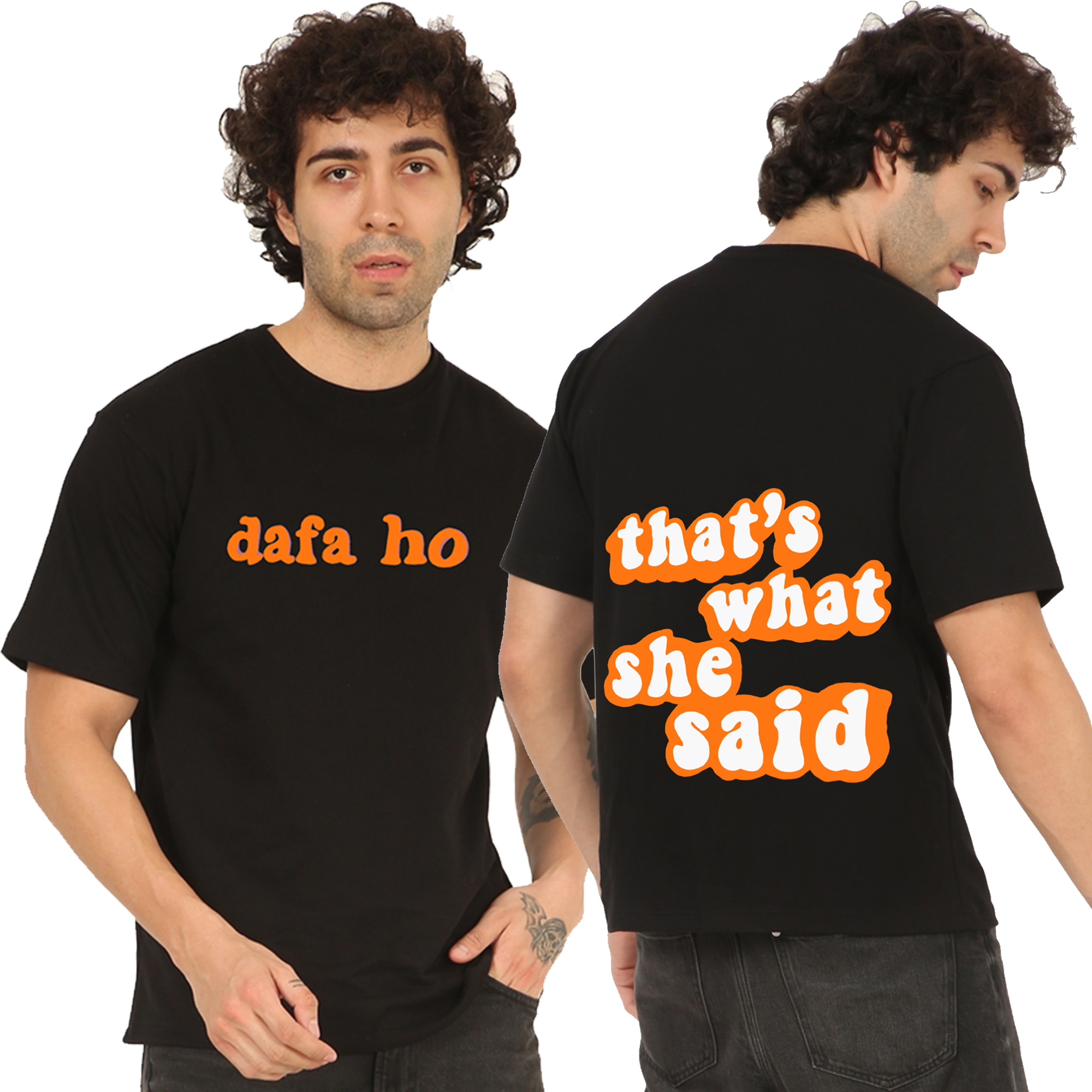 Dafa Ho Black Oversize T-Shirt