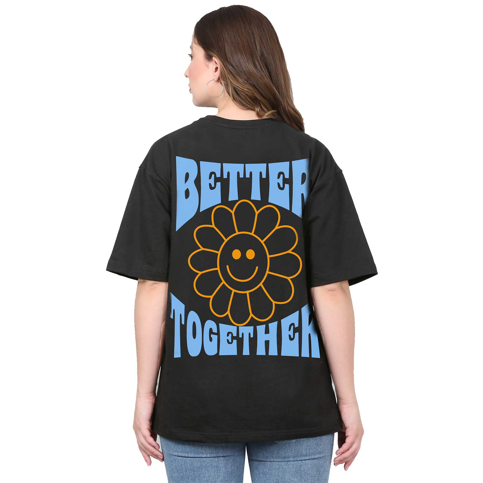 Better Together Black Oversize T-Shirt