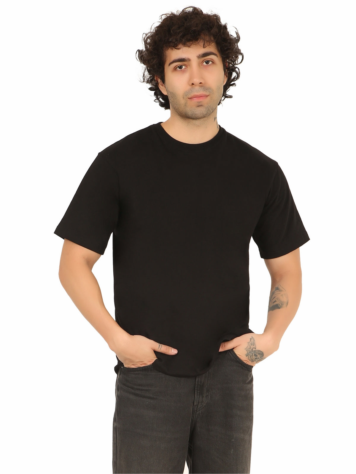 Solid Black Color Oversize T-Shirt
