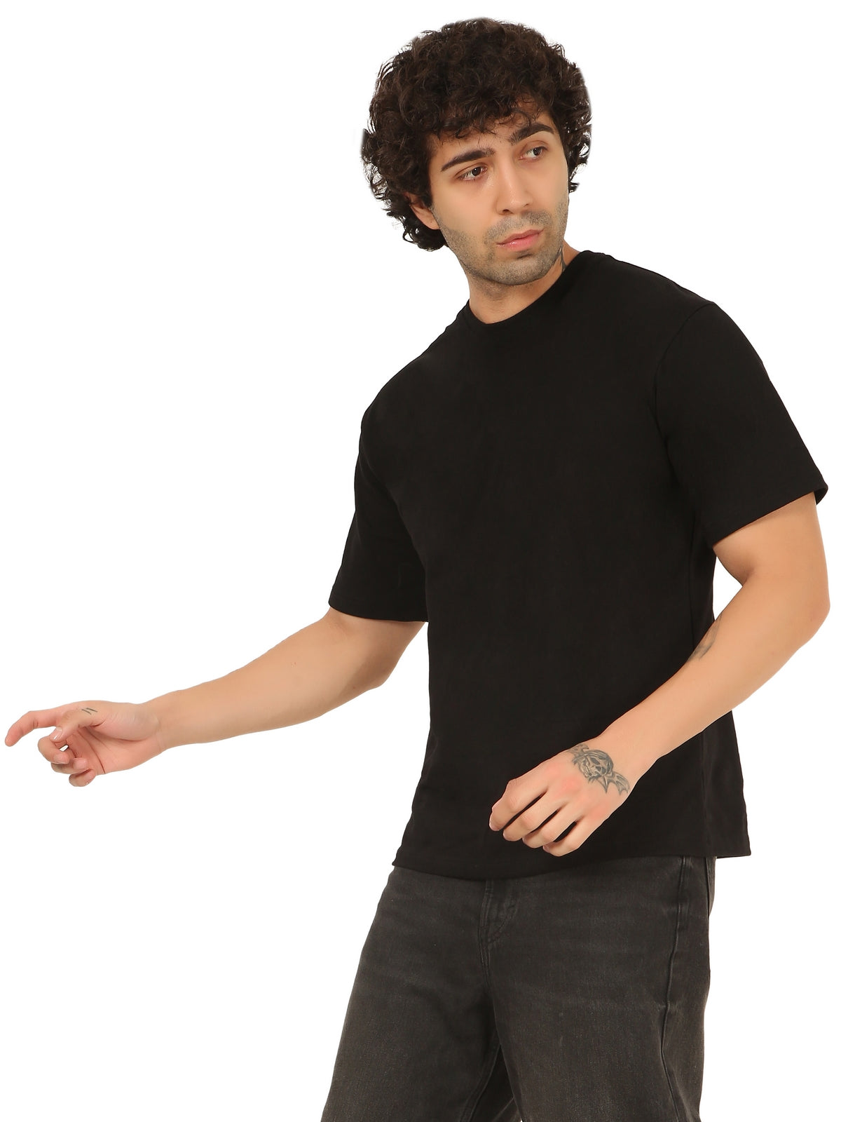 Solid Black Color Oversize T-Shirt