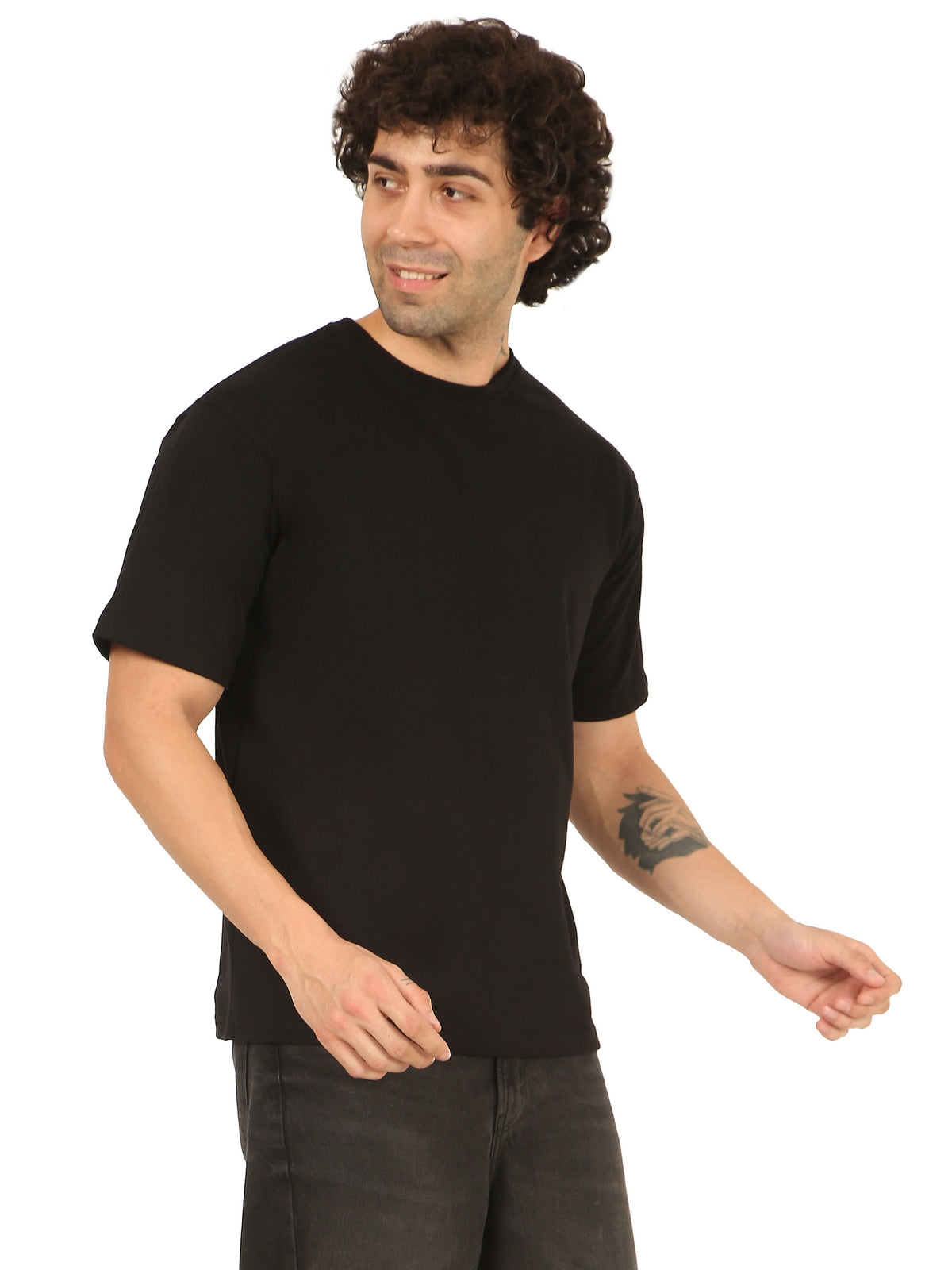 Solid Black Color Oversize T-Shirt