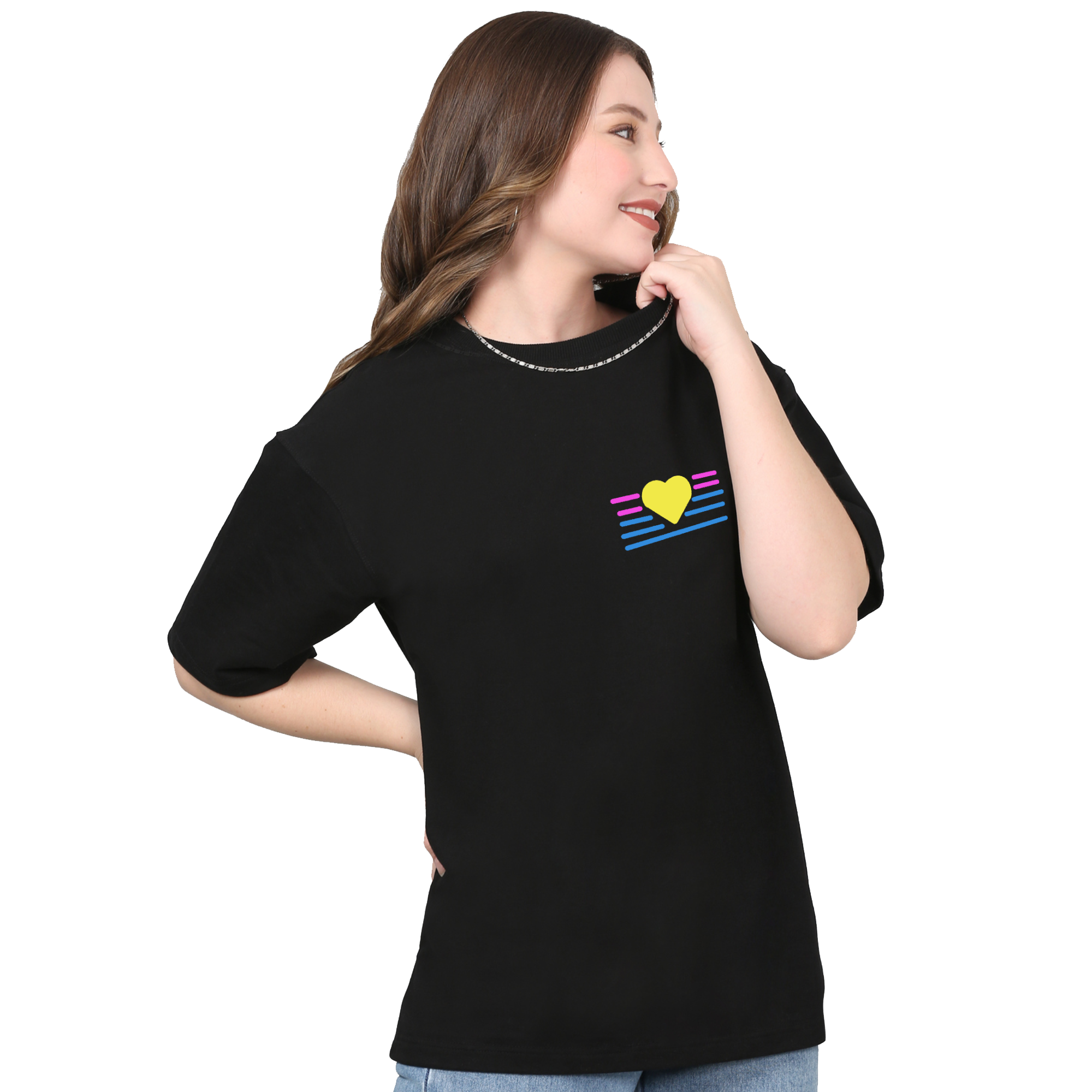 Music is Love Black Oversize T-Shirt