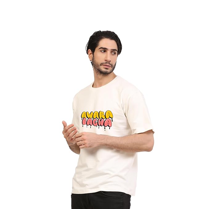 Awara Bacha Off-White Oversize T-Shirt