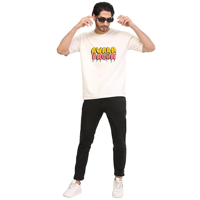 Awara Bacha Off-White Oversize T-Shirt