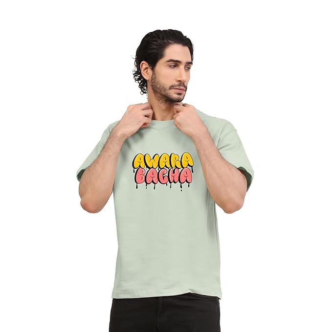 Awara Bacha Sage Green Oversize T-Shirt