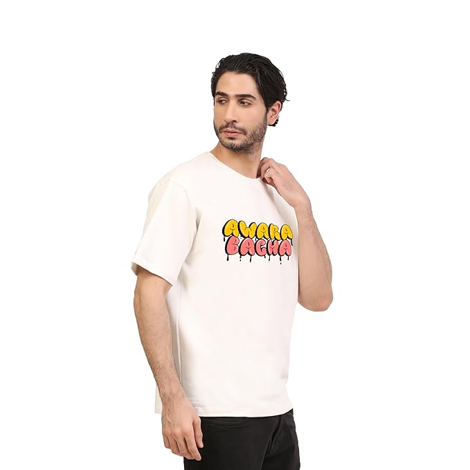 Awara Bacha Off-White Oversize T-Shirt