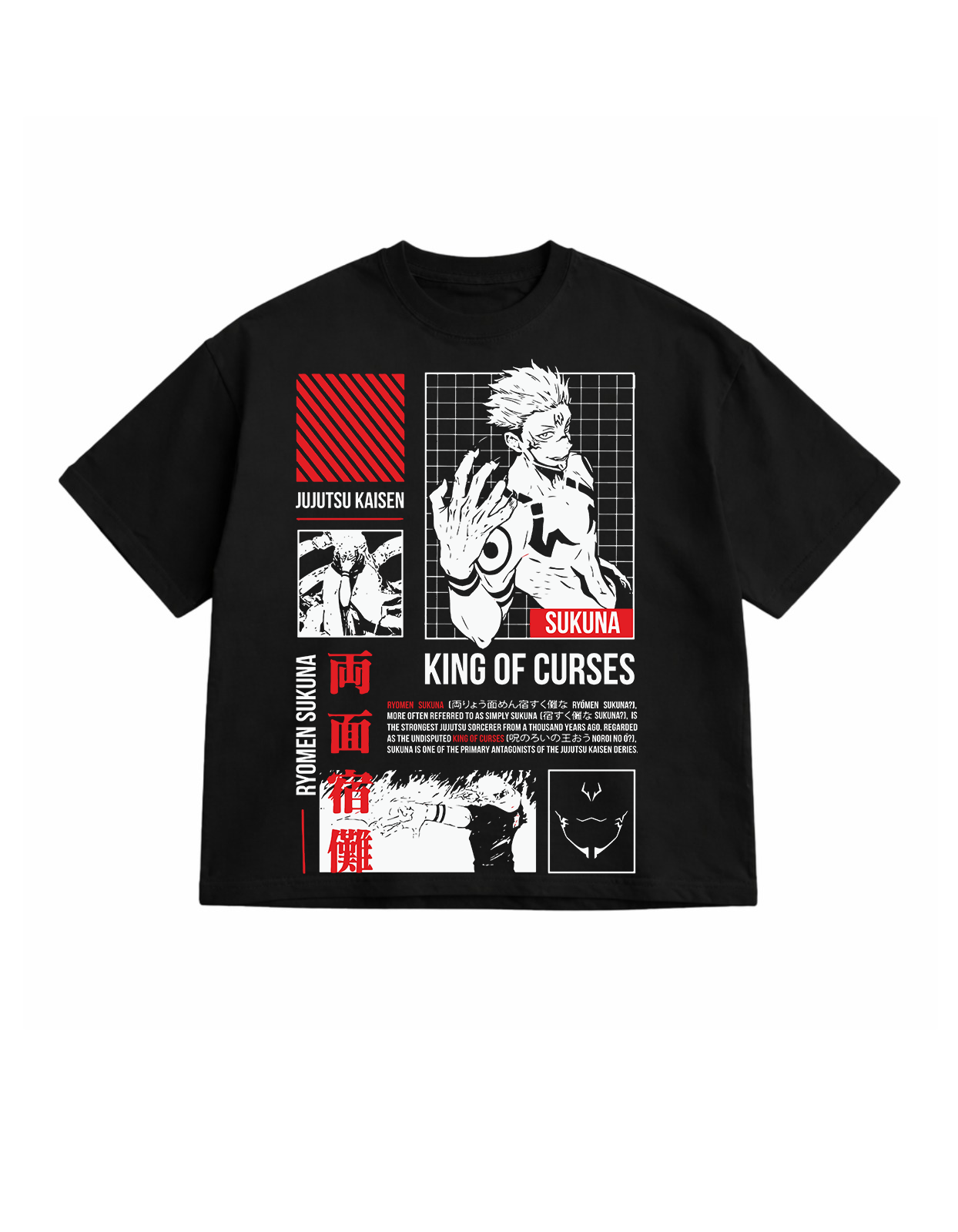 Jujutsu Black Oversize T-Shirt