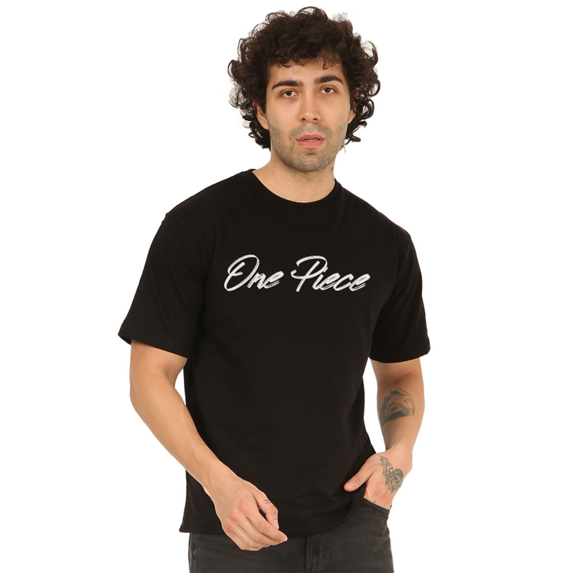 One Piece Black Oversize T-Shirt