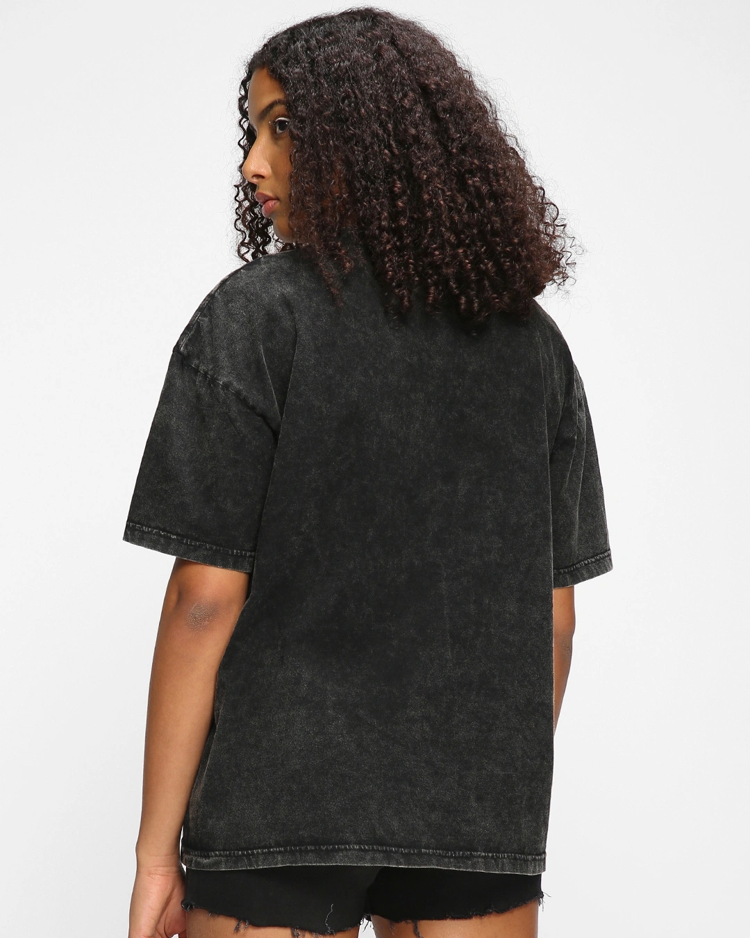Dark grey Acid Wash Oversize T-shirt
