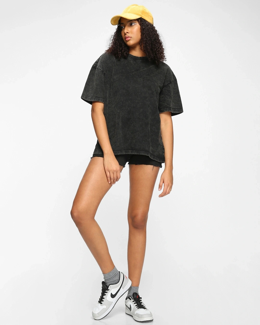 Dark grey Acid Wash Oversize T-shirt