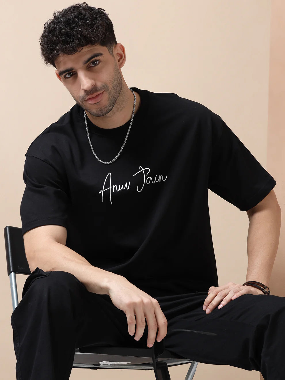 Anuv Jain Black Oversize T-Shirt