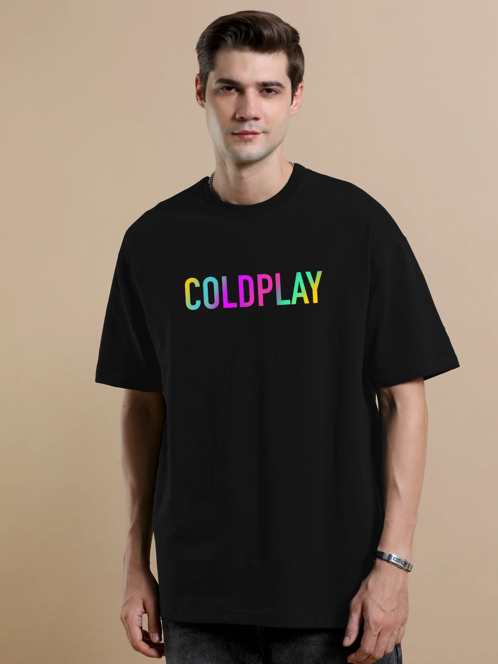 Coldplay Canvas Black Oversize T-Shirt