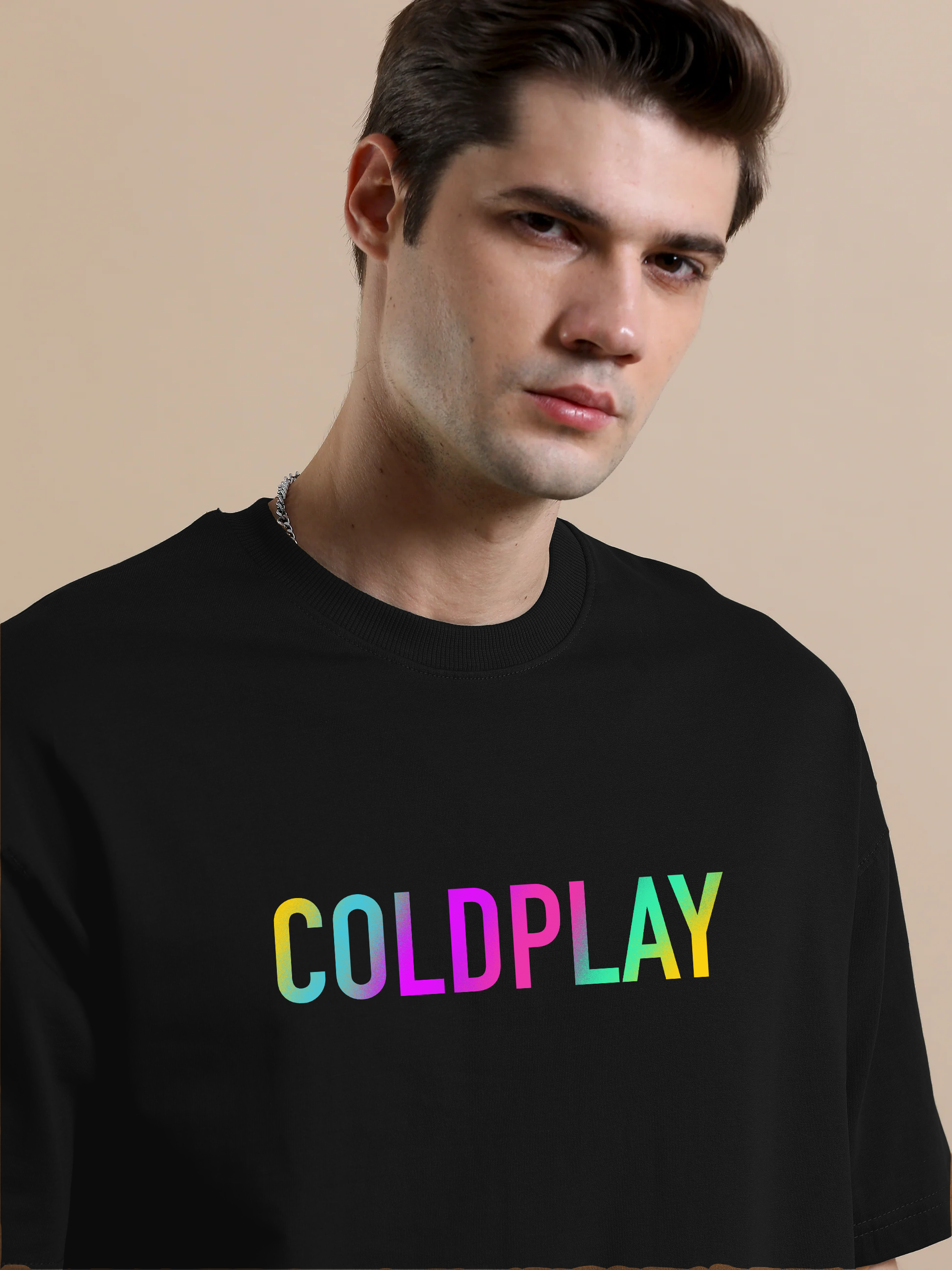 Coldplay Canvas Black Oversize T-Shirt