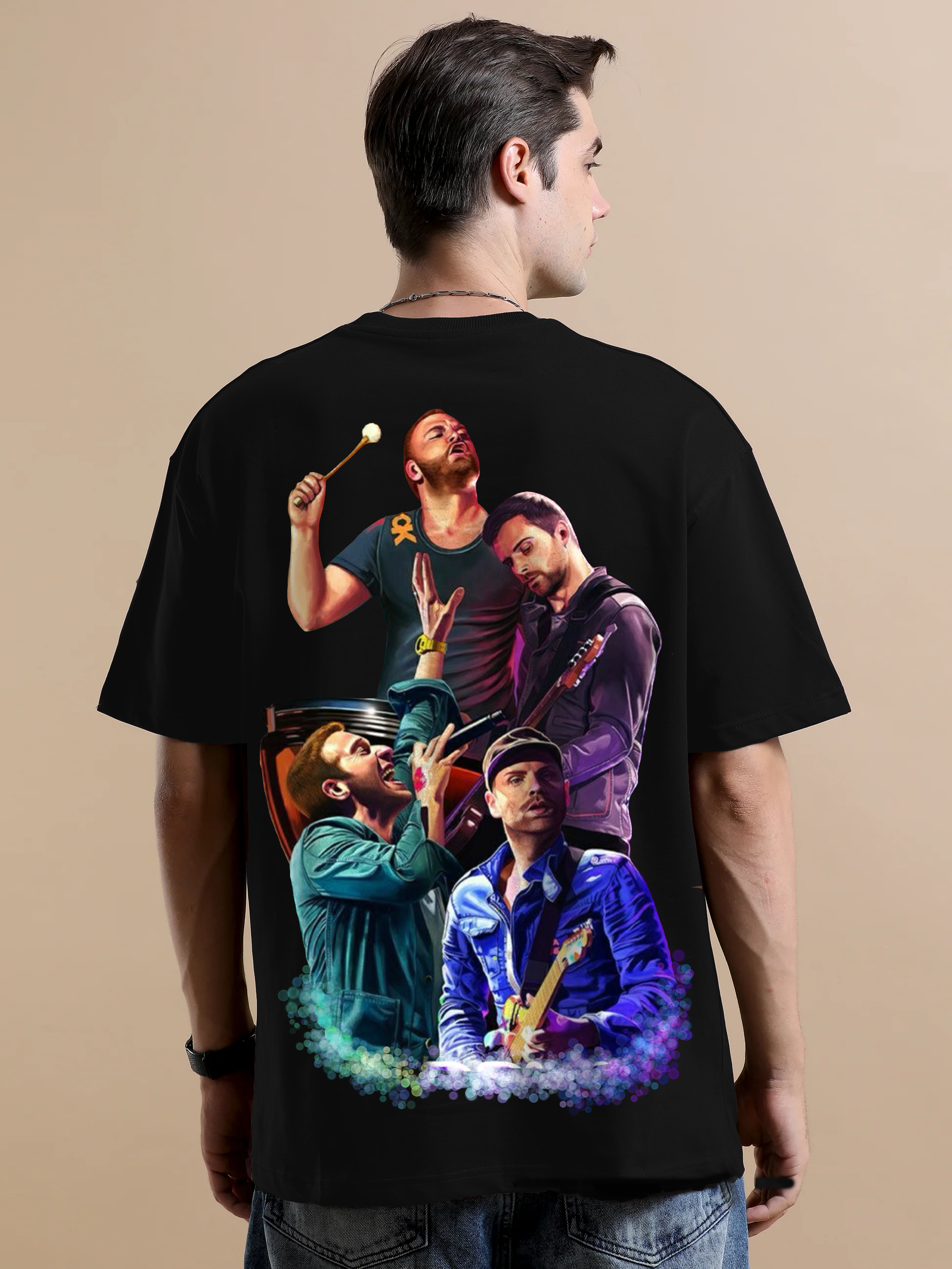 Coldplay Canvas Black Oversize T-Shirt