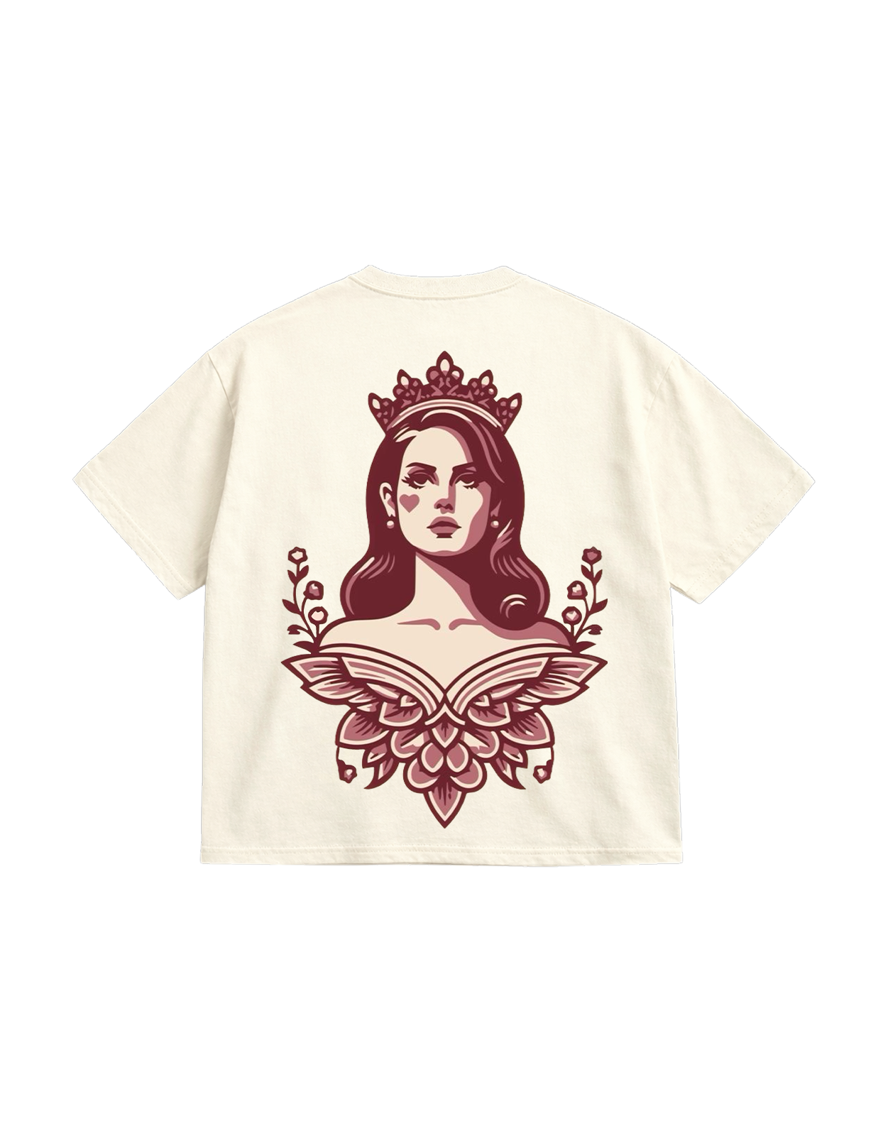 Lana Dey Rey Queen Off-White Oversize T-Shirt