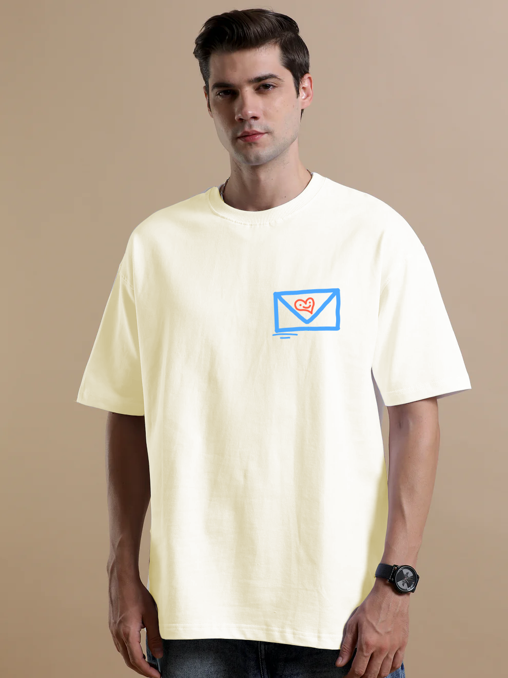 Message Doodle Off-White Oversize T-Shirt