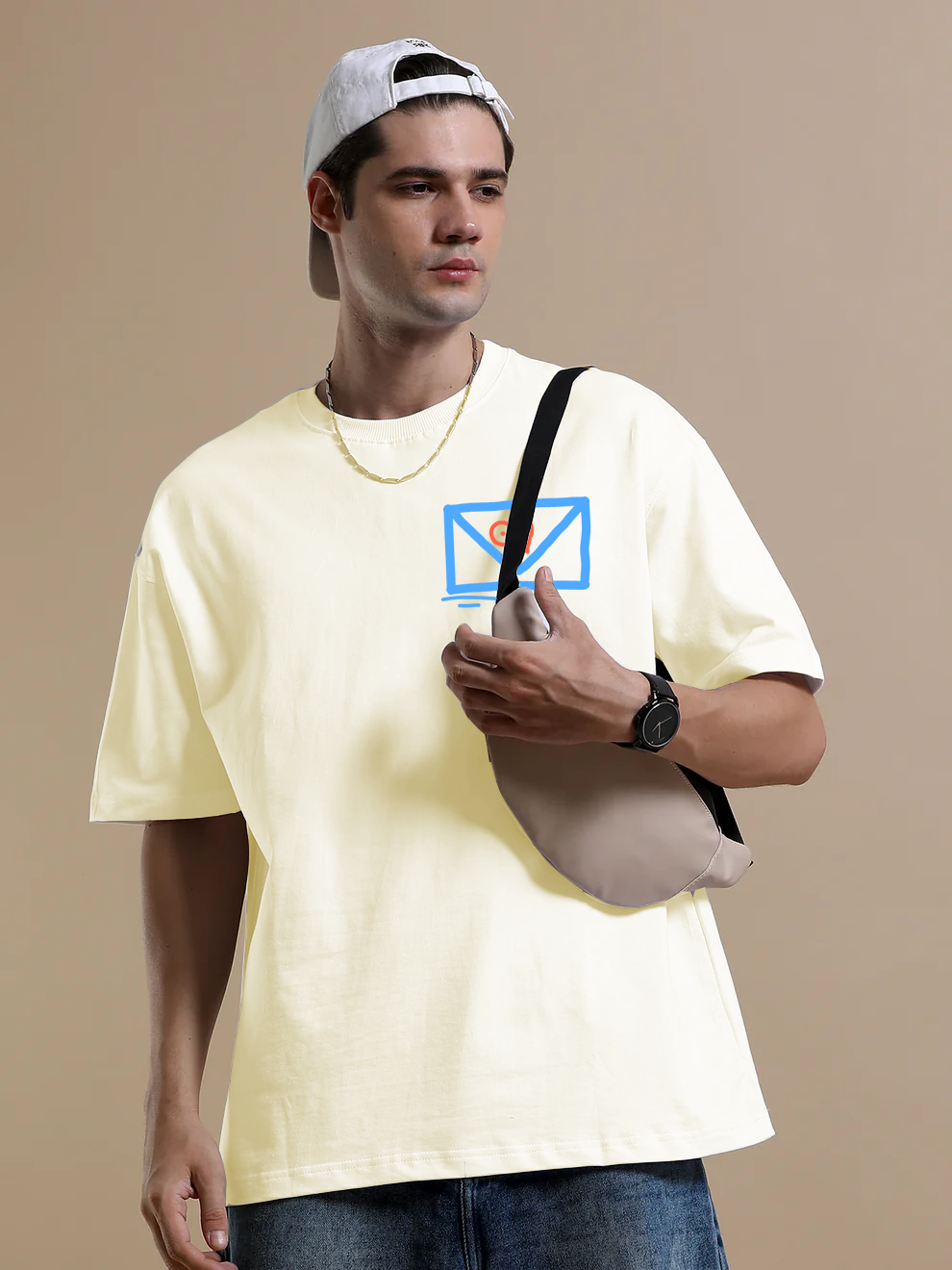 Message Doodle Off-White Oversize T-Shirt