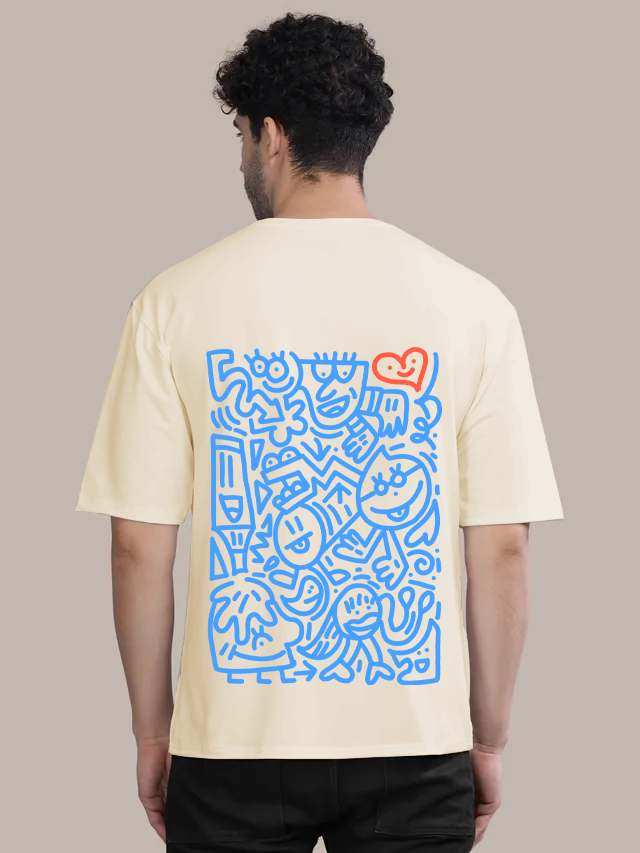 Message Doodle Off-White Oversize T-Shirt