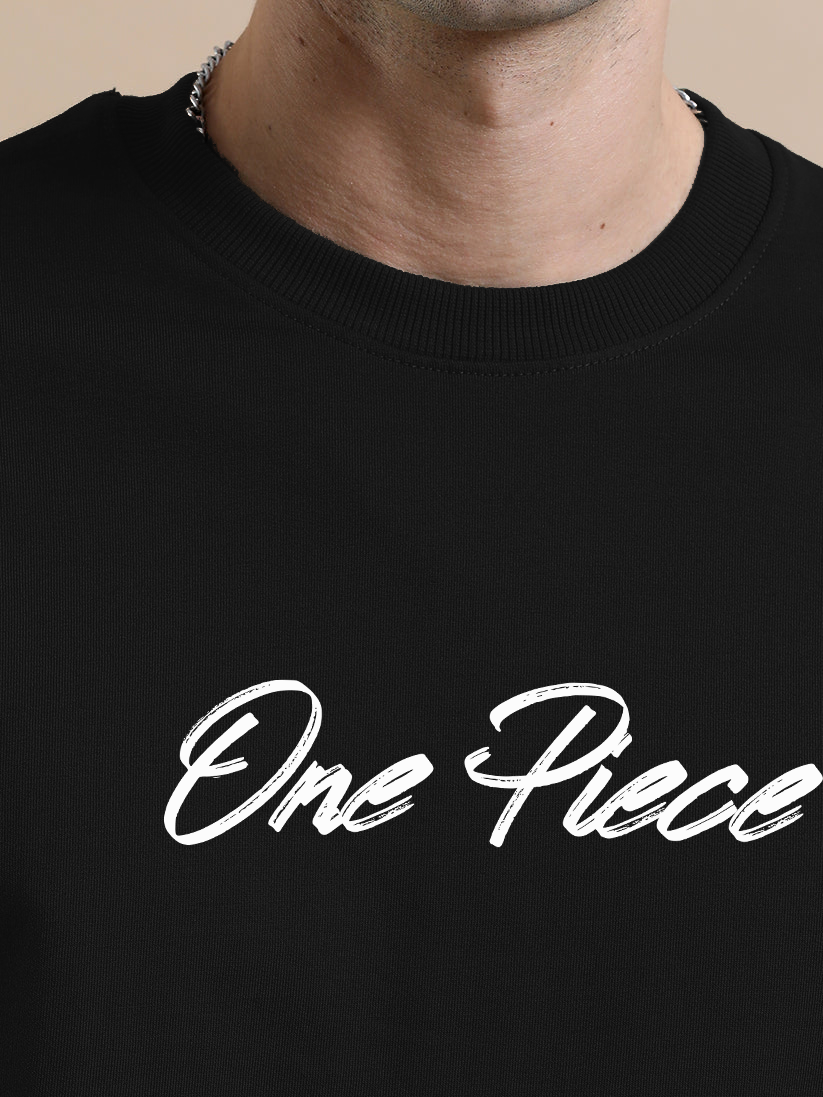 One Piece Black Oversize T-Shirt