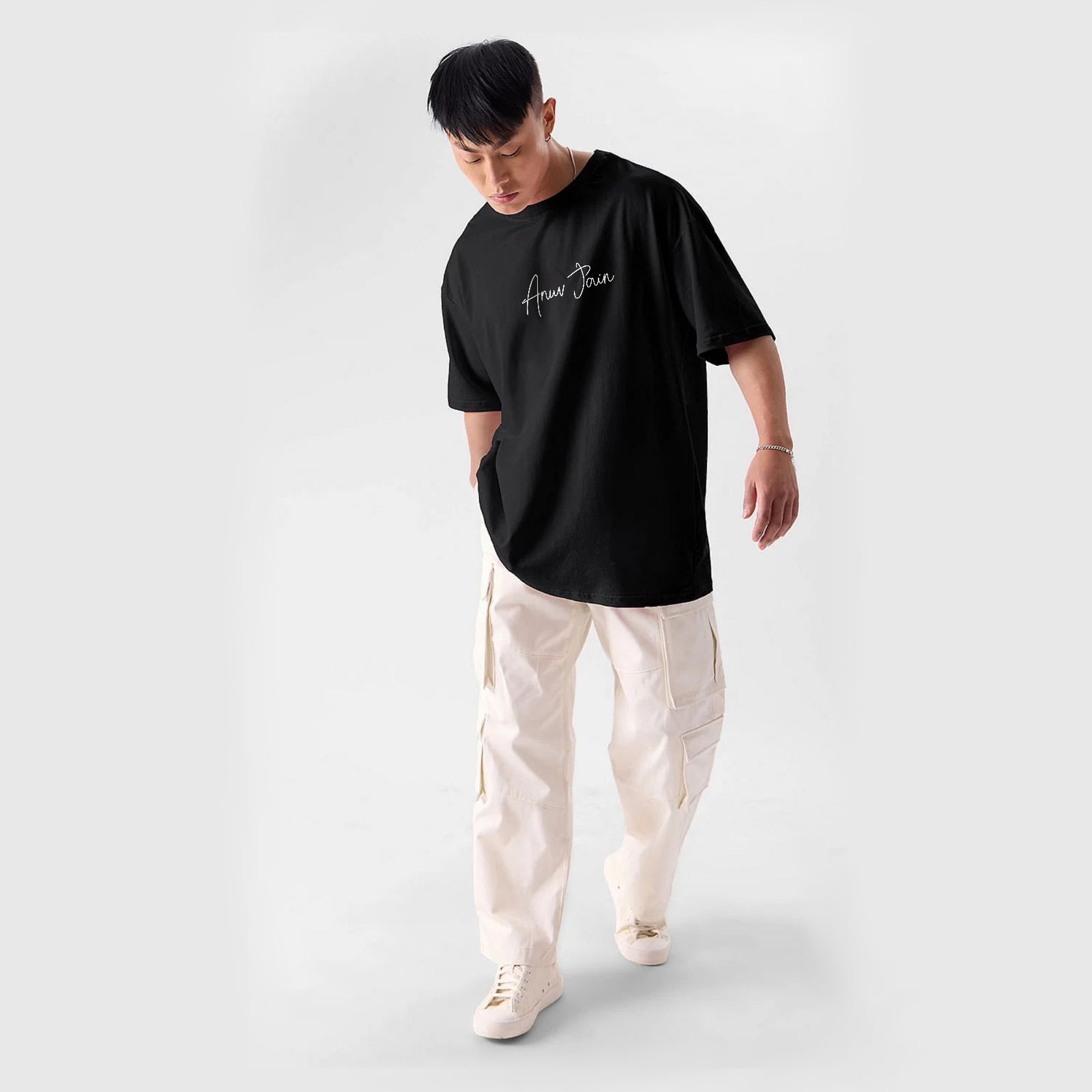 Anur Jain Black Oversize T-Shirt