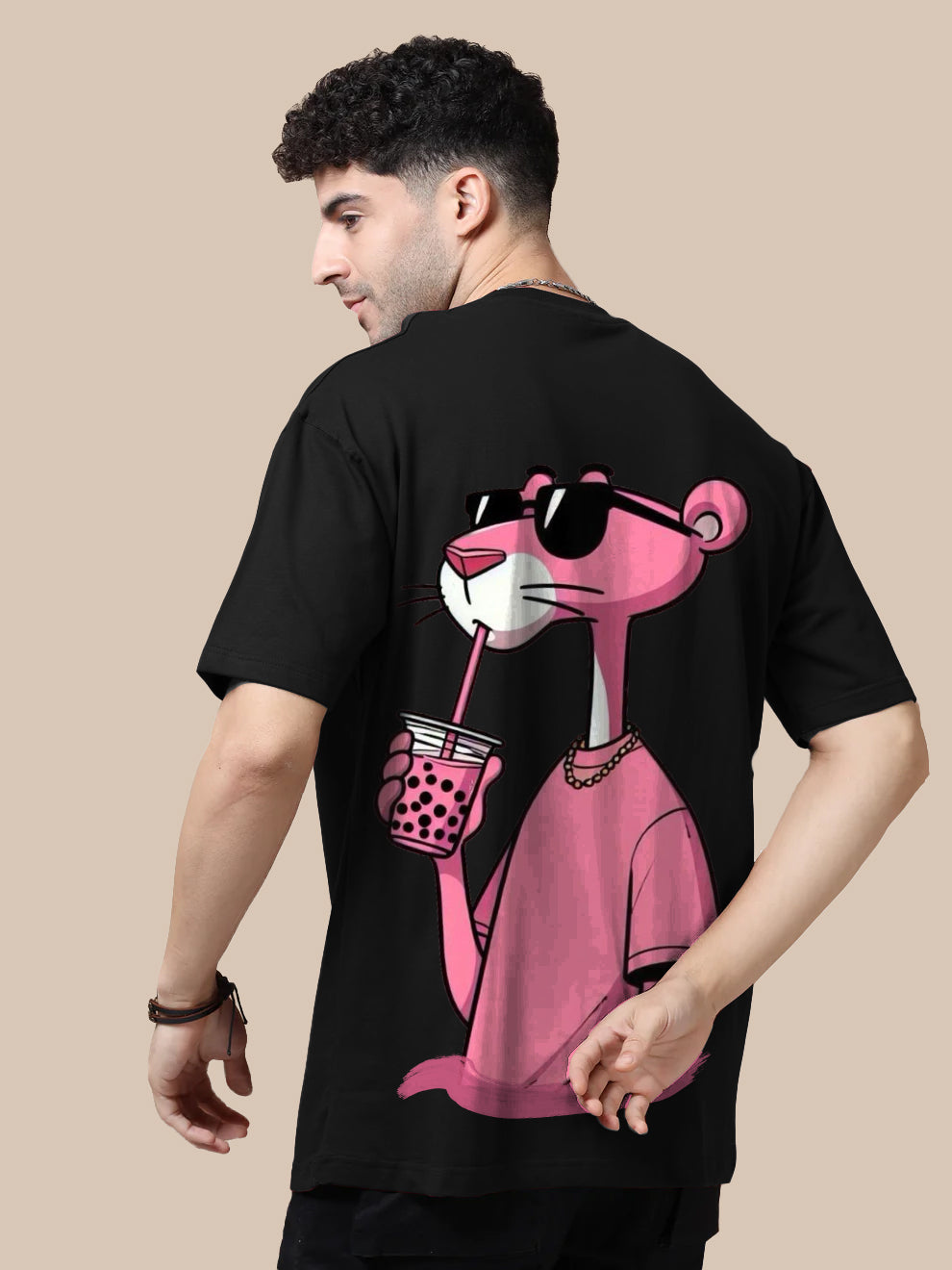 Stay Awara Black Oversize T-Shirt