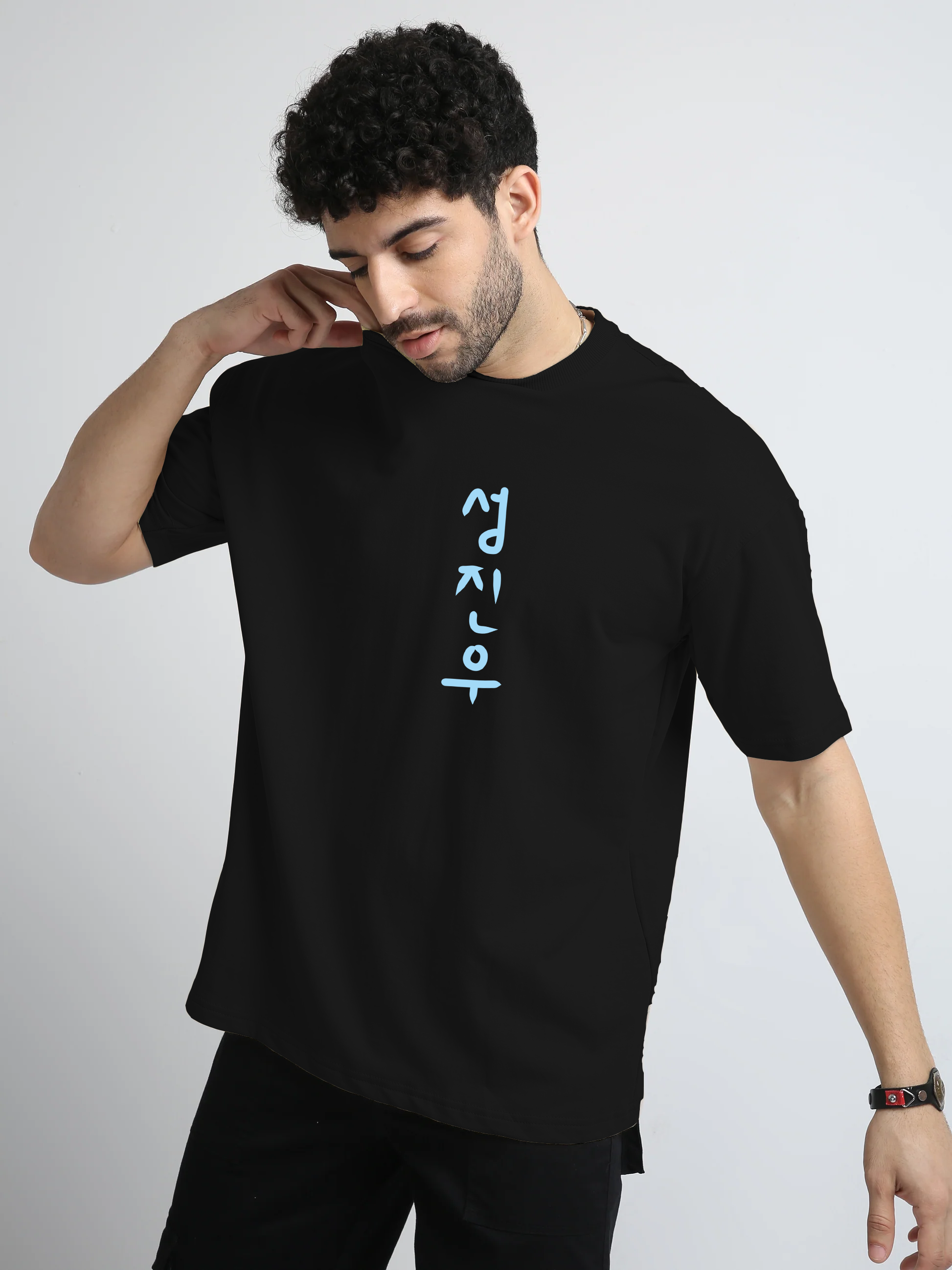 Sung Jin Woo Black Oversize T-Shirt