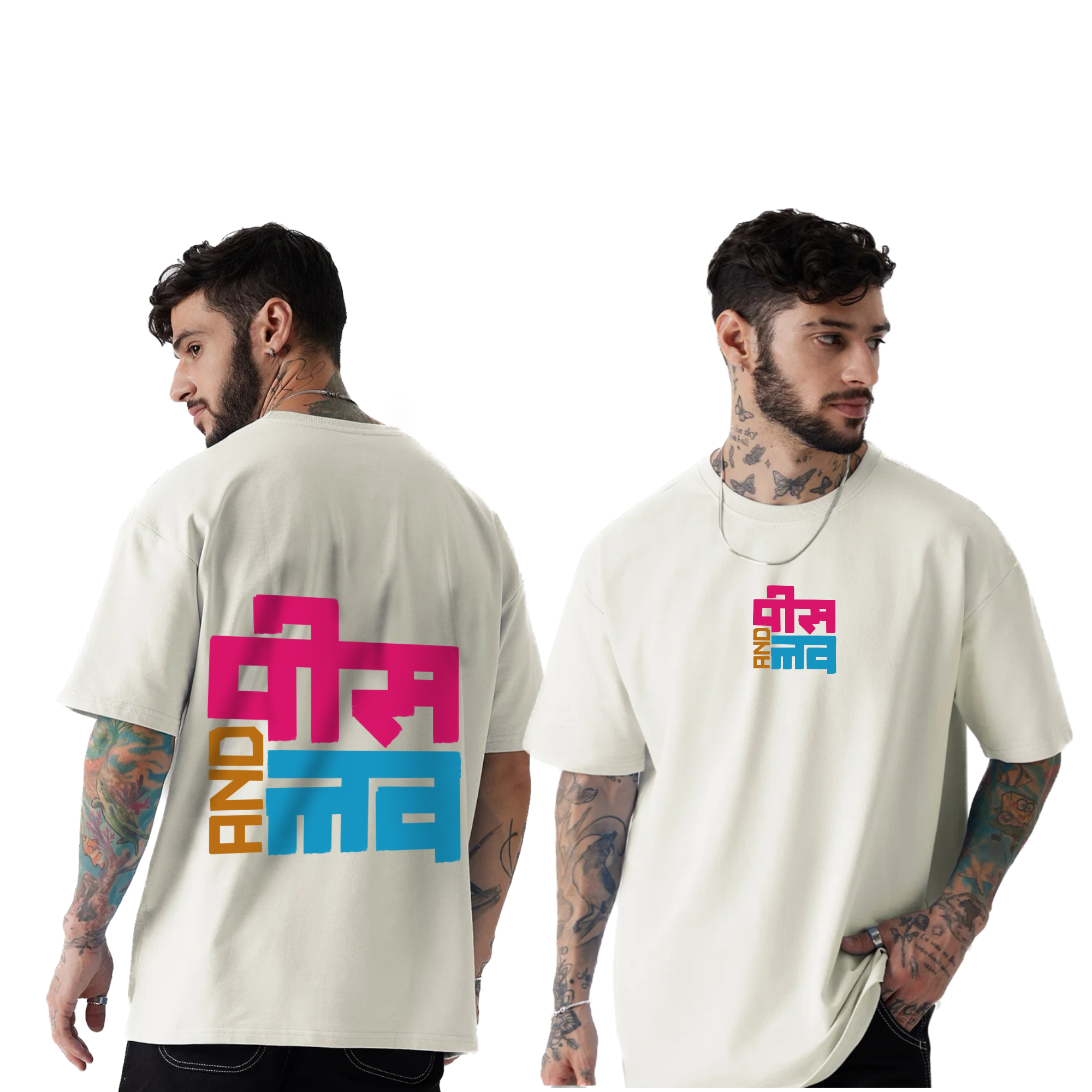 Peace and love Off-White Oversize T-Shirt