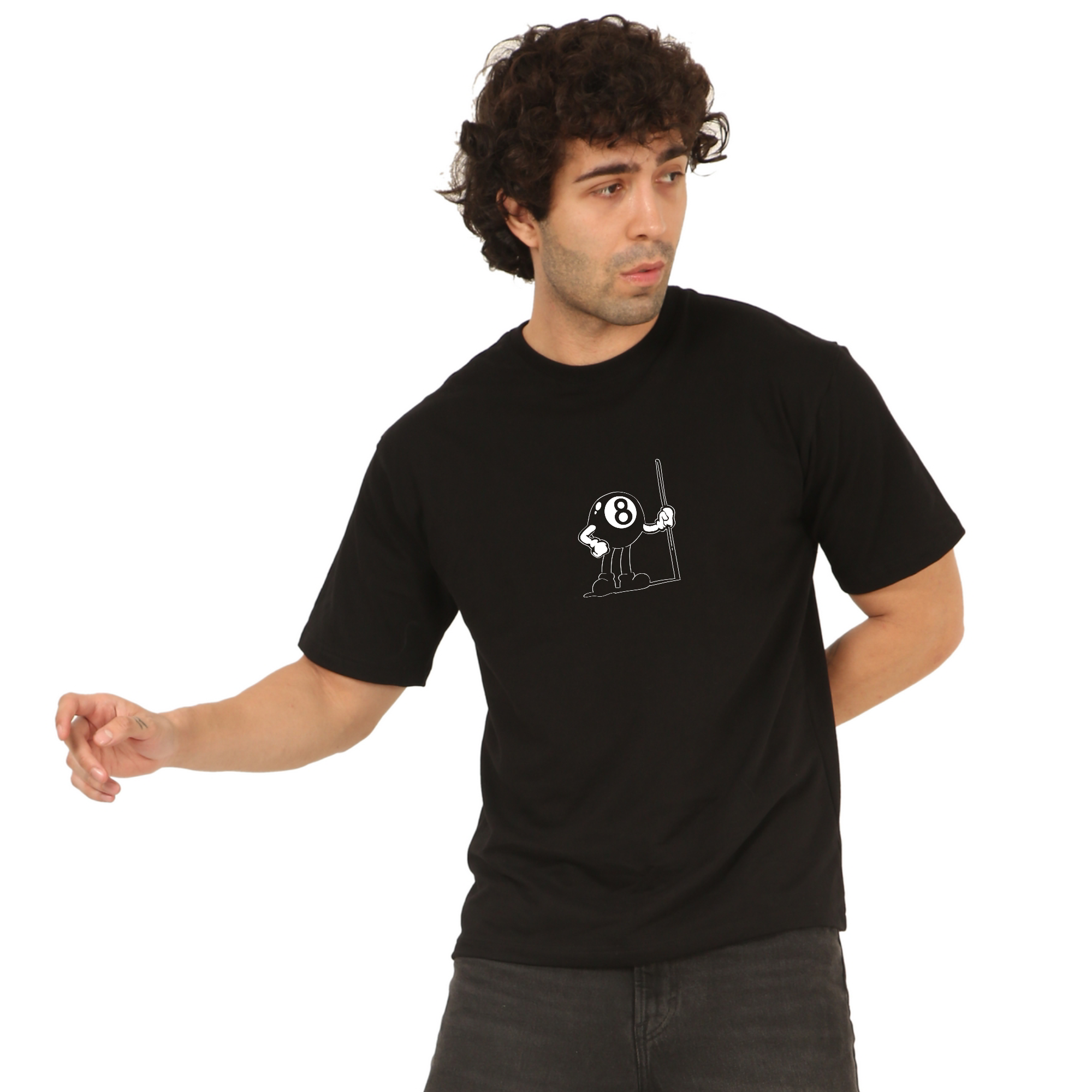 Snooker Pool Black Oversize T-Shirt
