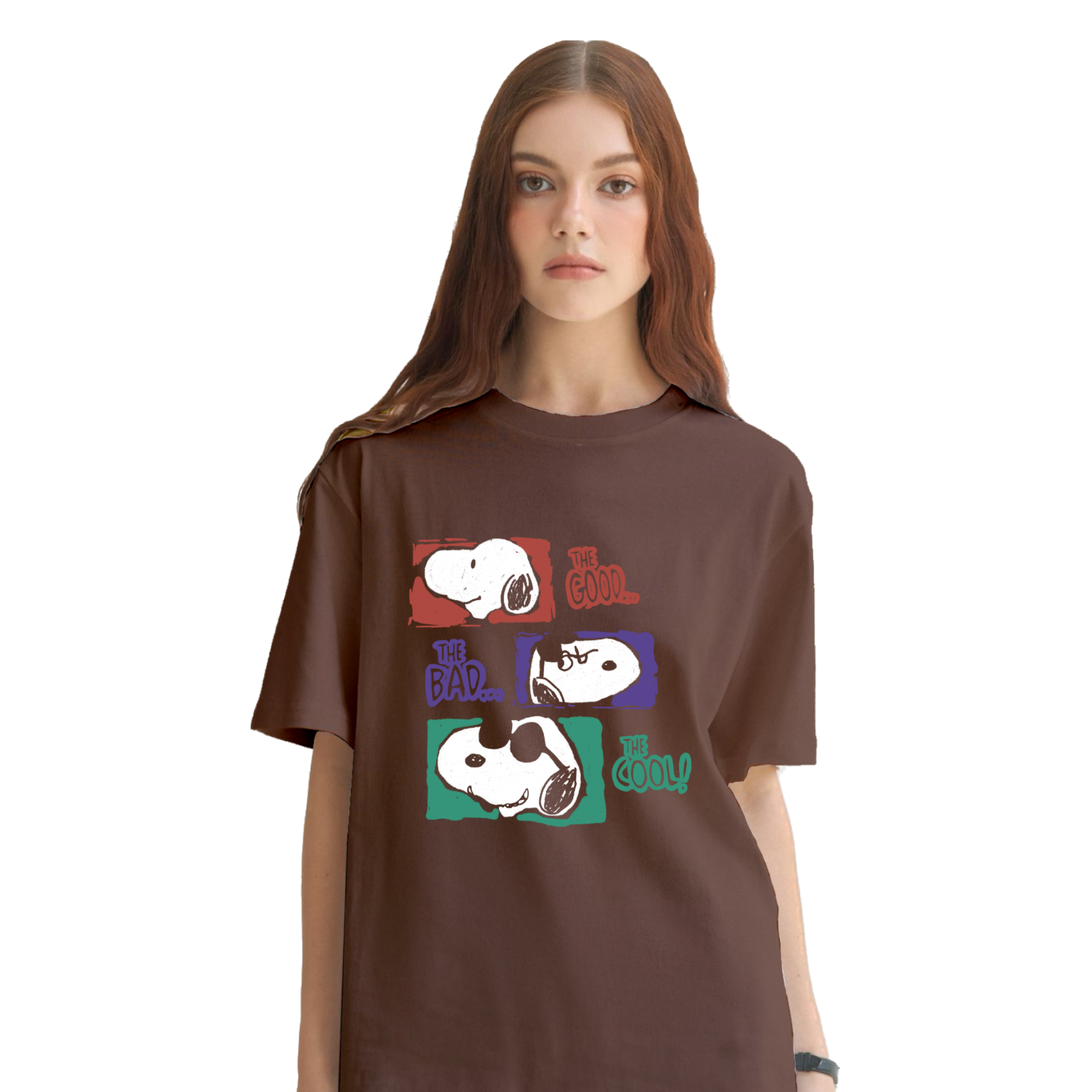 Dog Lovers Brown Oversize T-Shirt
