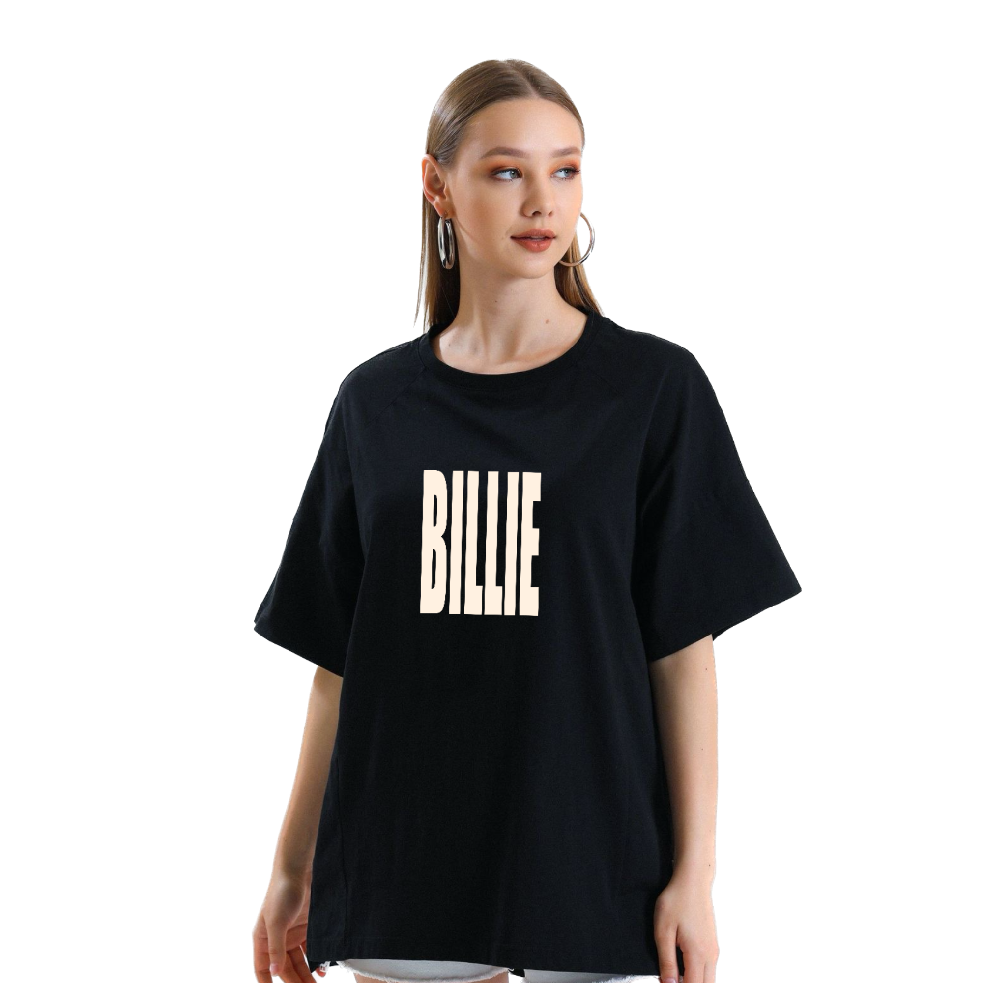 Billie Elish Oversize Black T-Shirt