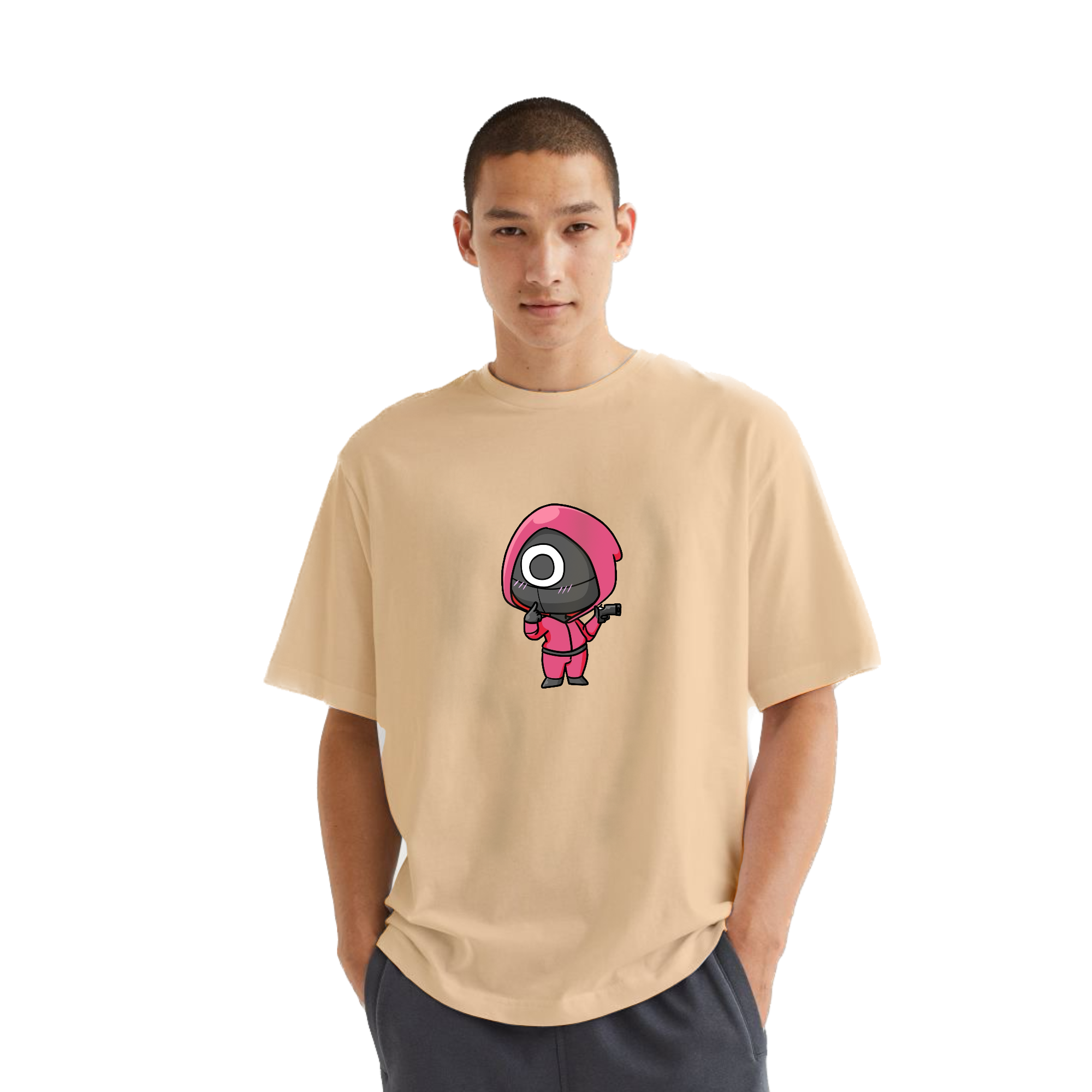 Squid Game Beige Oversize T-Shirt