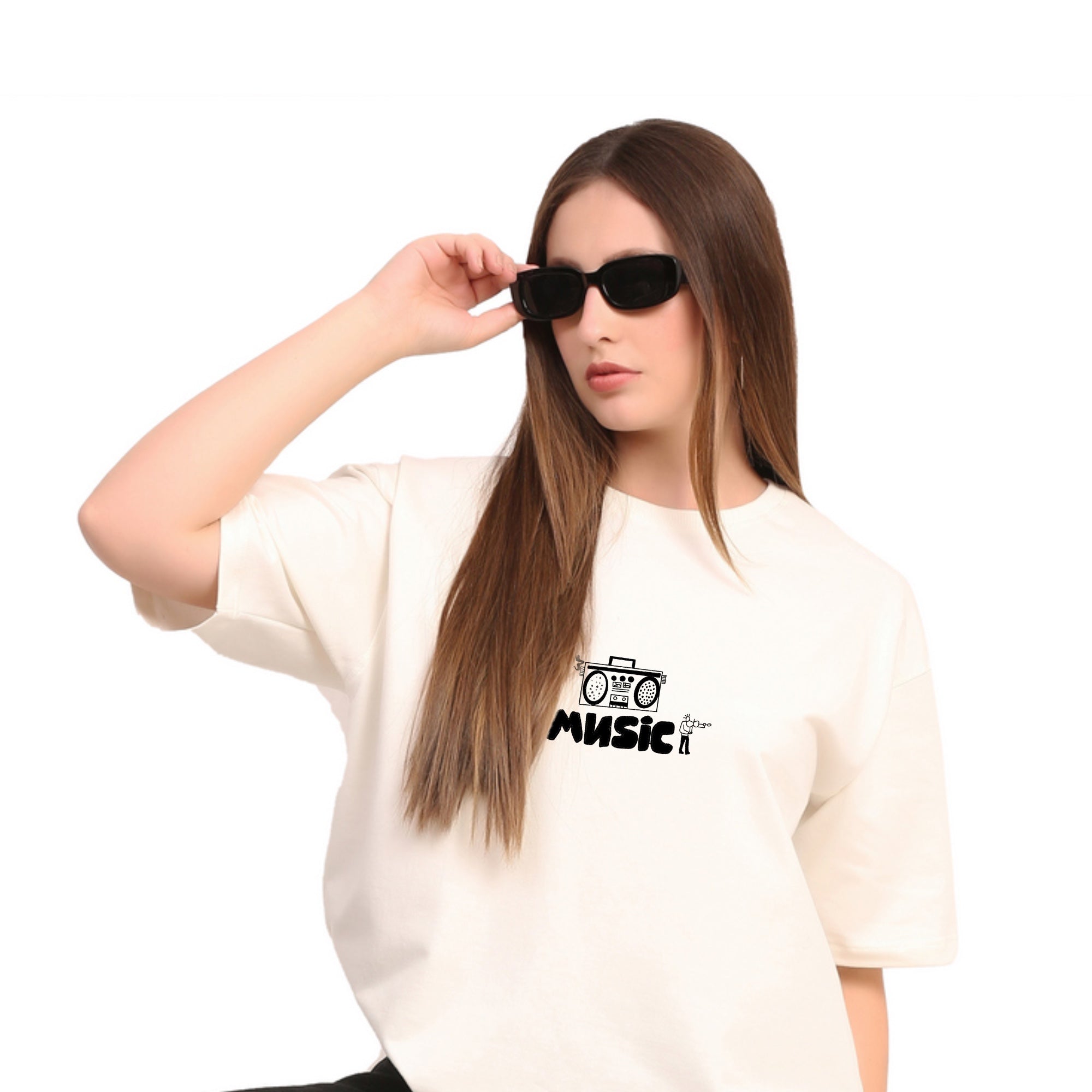Music design Off-White Oversize T-Shirt