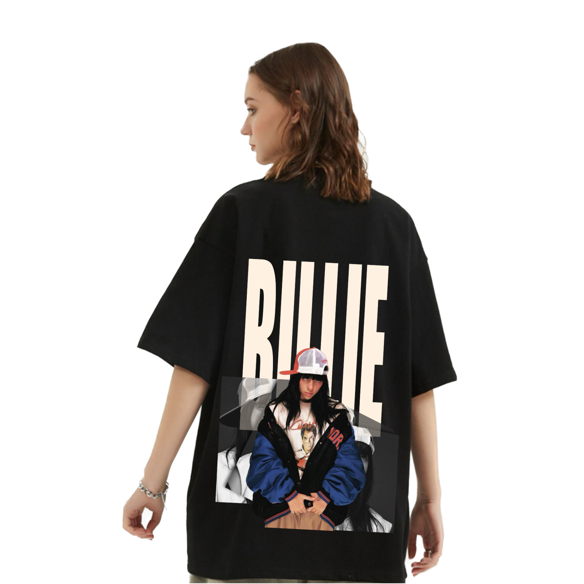 Billie Elish Oversize Black T-Shirt