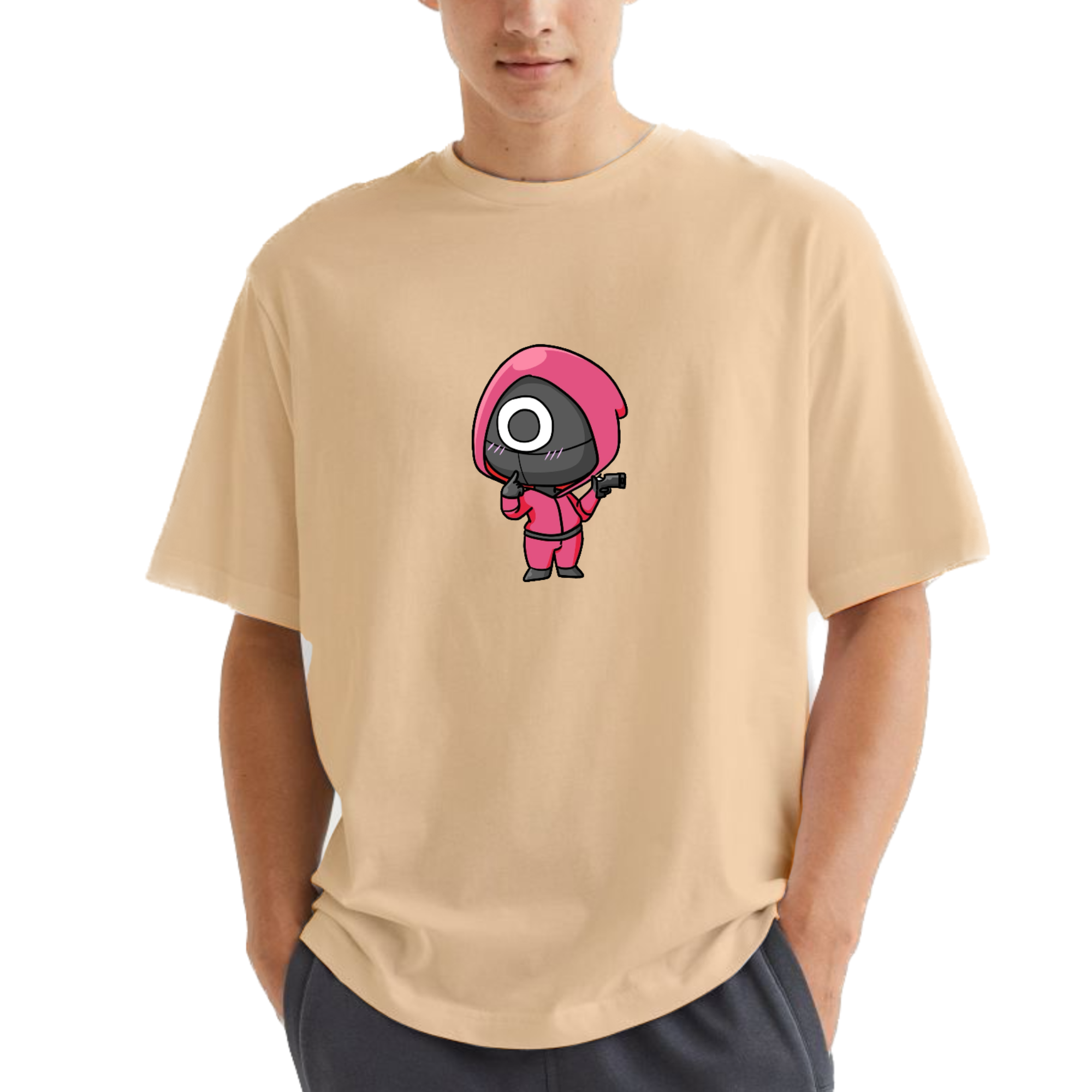 Squid Game Beige Oversize T-Shirt