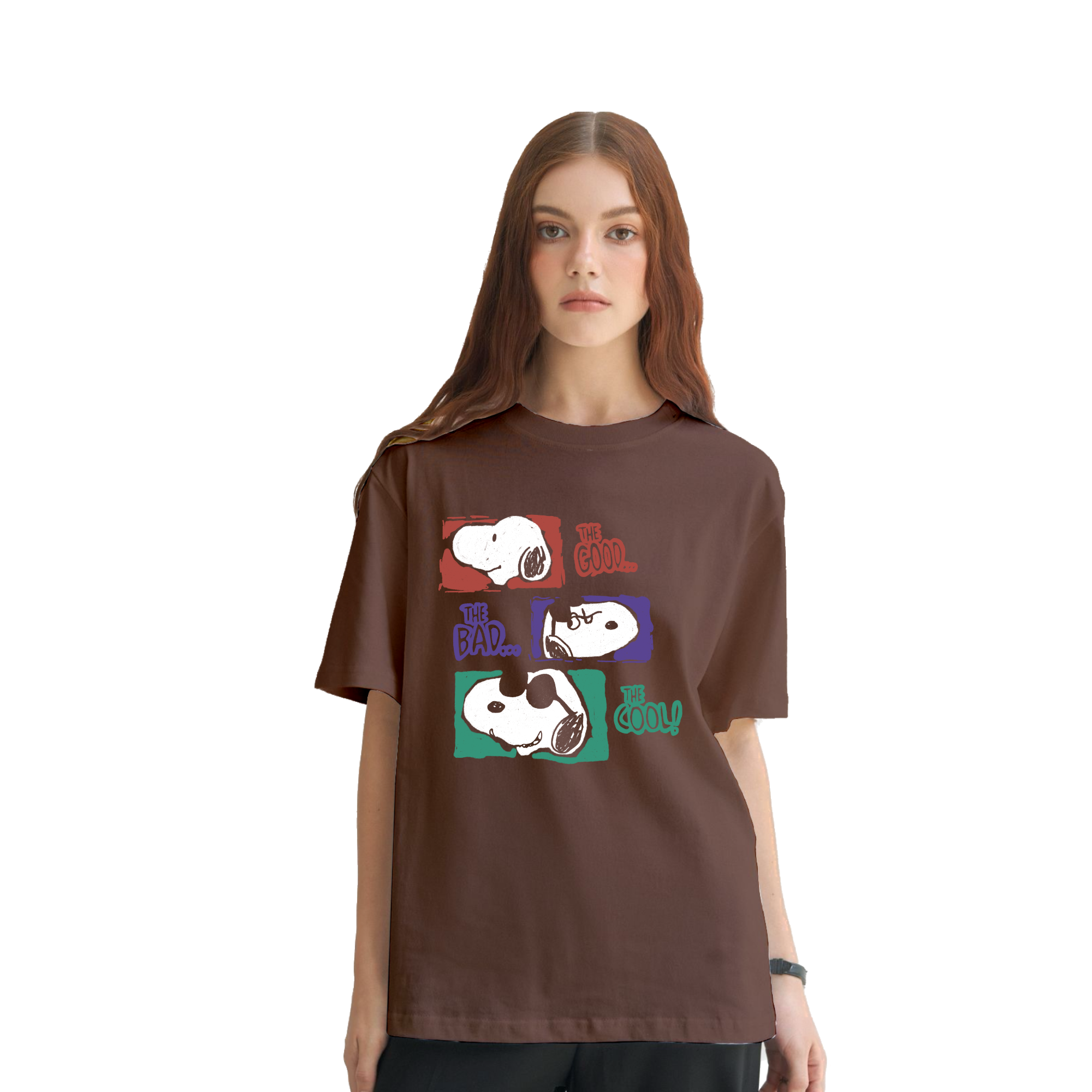 Dog Lovers Brown Oversize T-Shirt