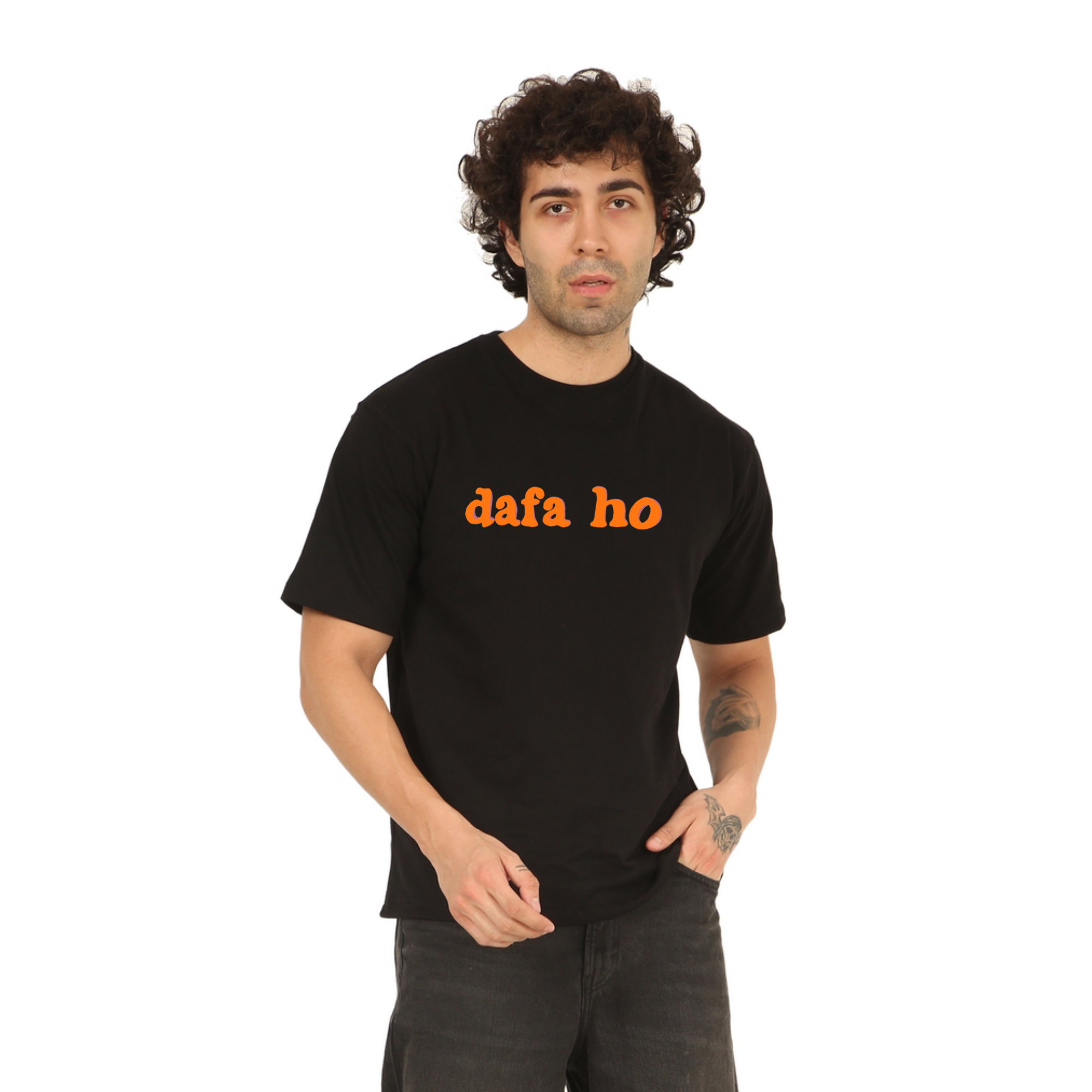 Dafa Ho Black Oversize T-Shirt