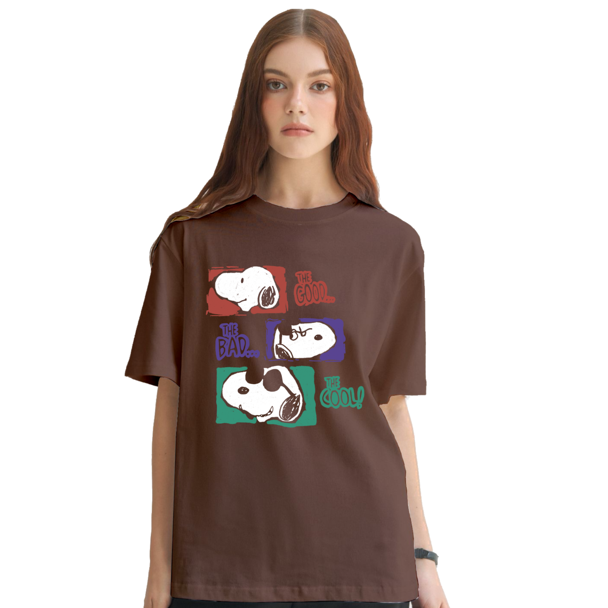 Dog Lovers Brown Oversize T-Shirt