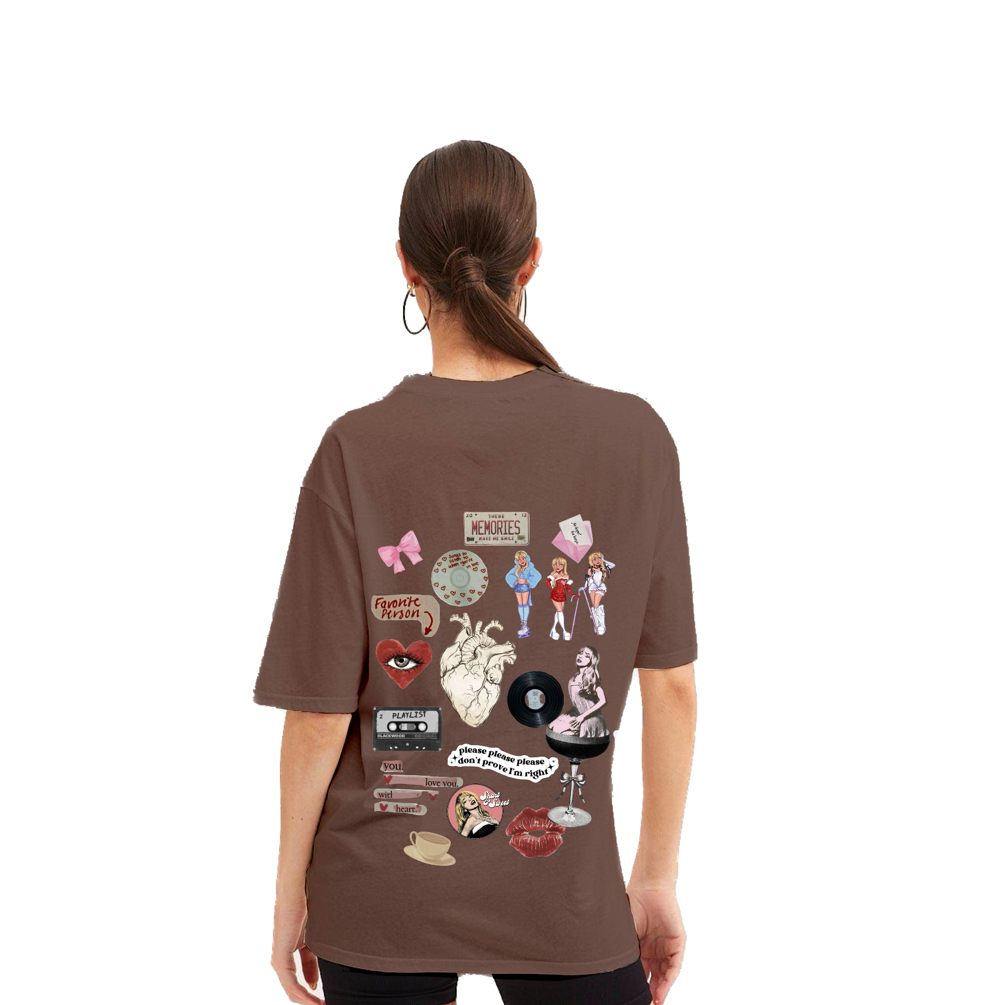 Sabrina Carpenter Brown Oversize T-Shirt
