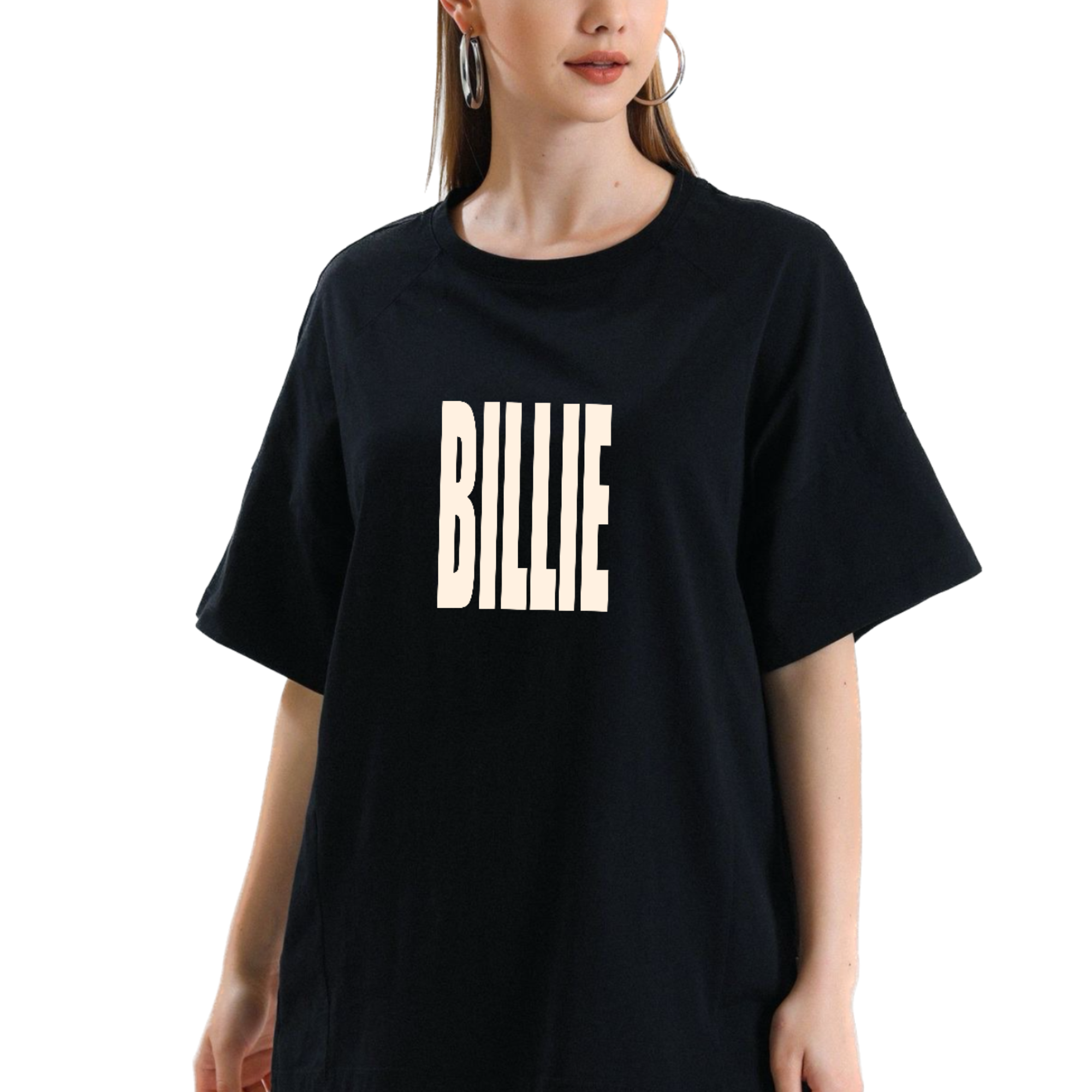 Billie Elish Oversize Black T-Shirt