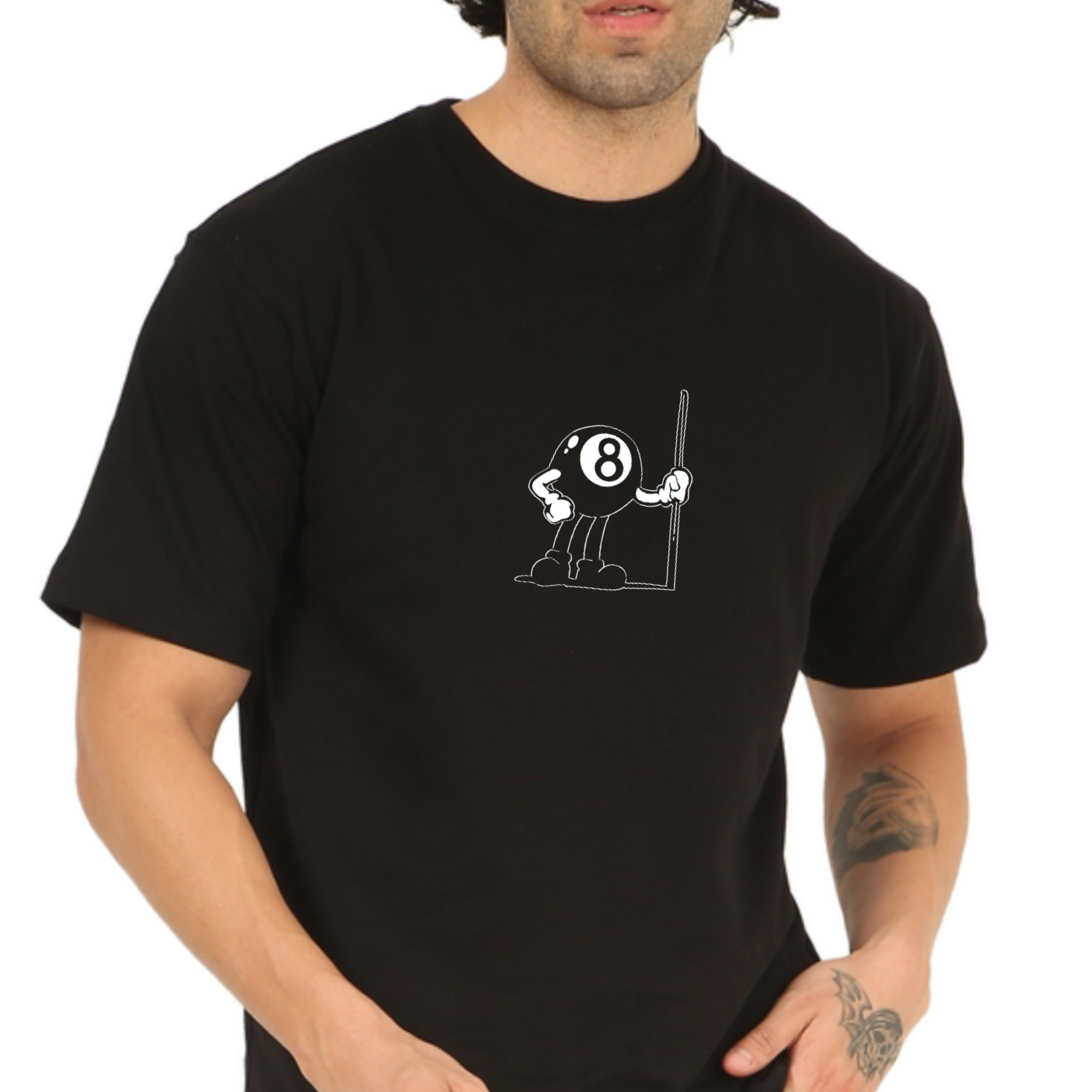 Snooker Pool Black Oversize T-Shirt