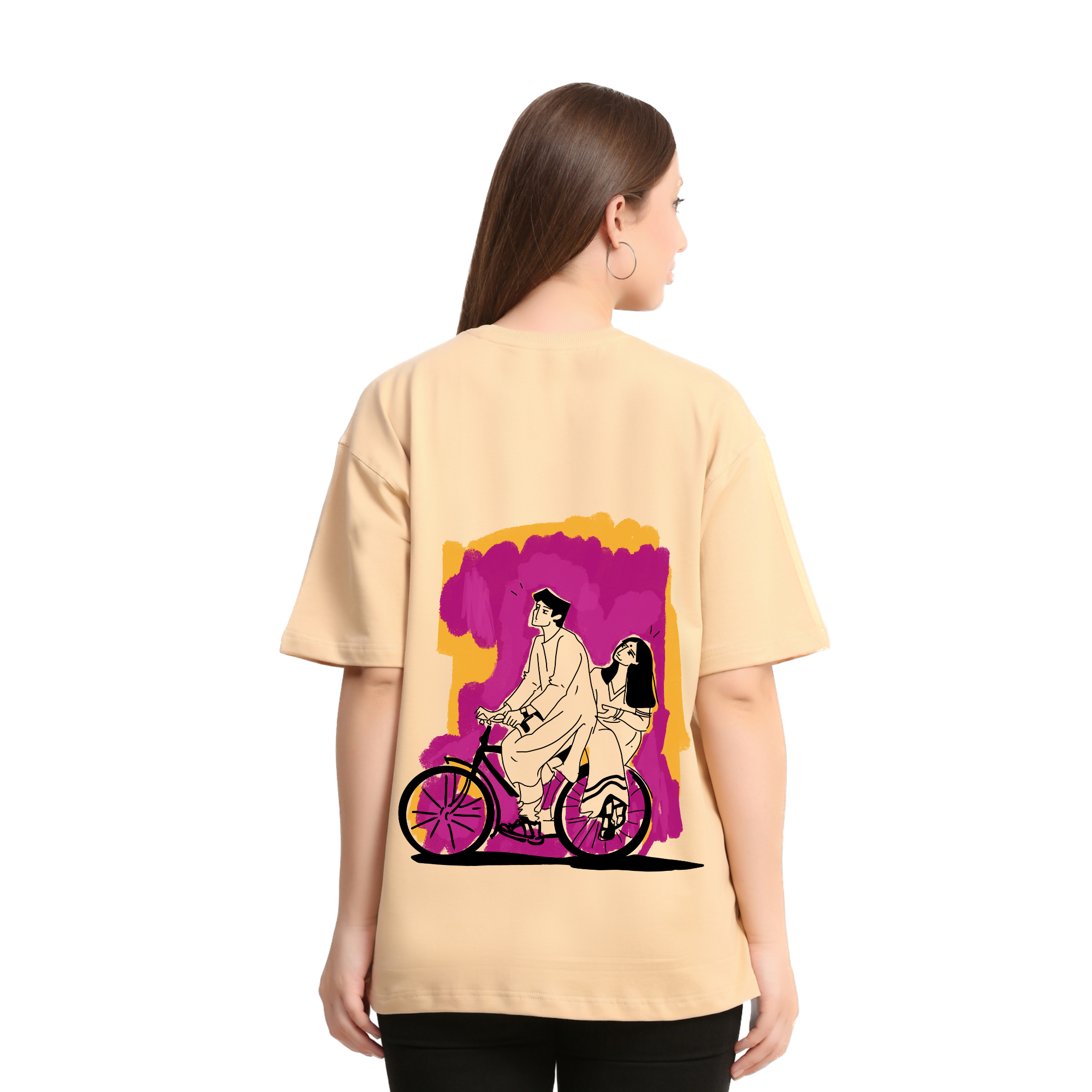 Old Schooll Beige Oversize T-Shirt