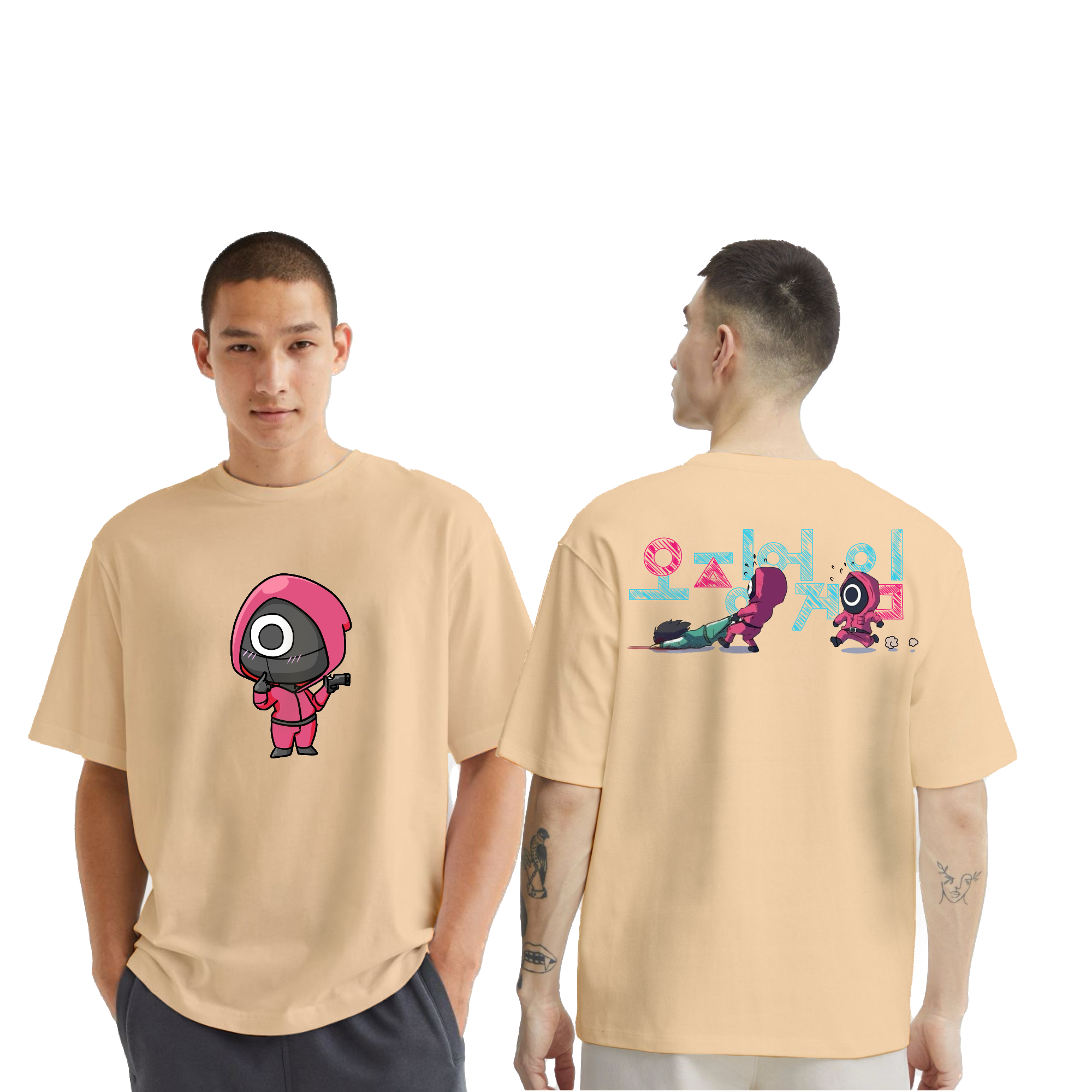 Squid Game Beige Oversize T-Shirt