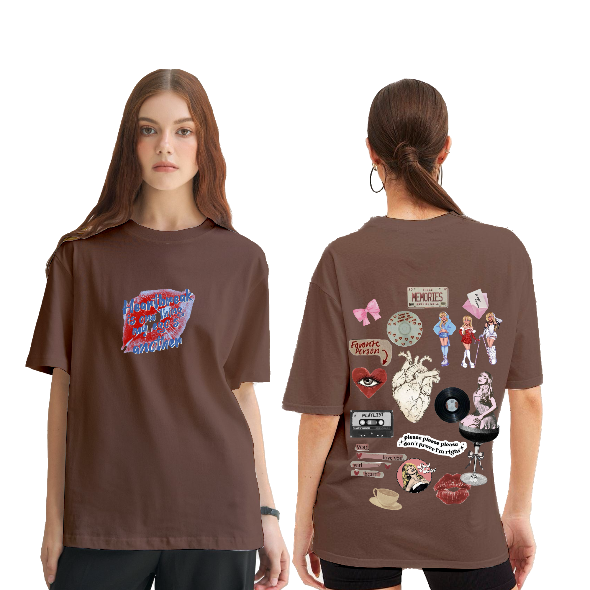 Sabrina Carpenter Brown Oversize T-Shirt
