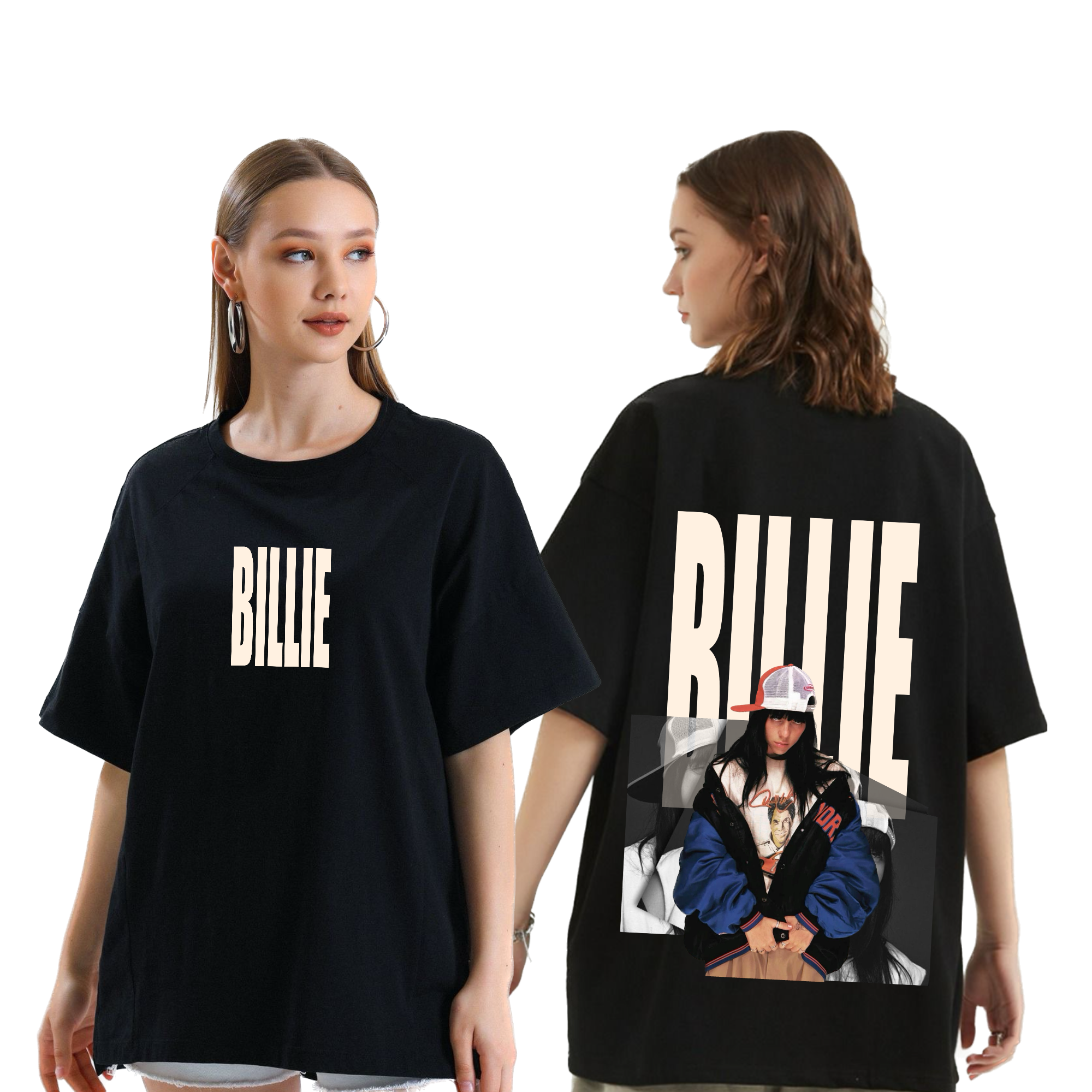 Billie Elish Oversize Black T-Shirt