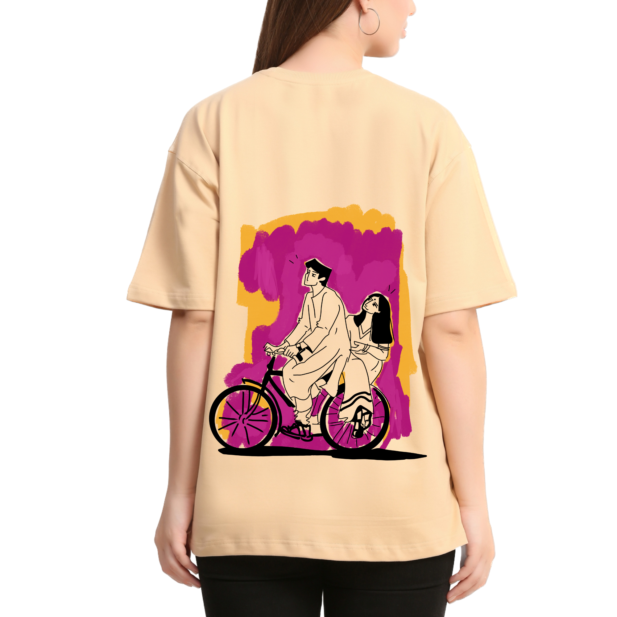Old Schooll Beige Oversize T-Shirt