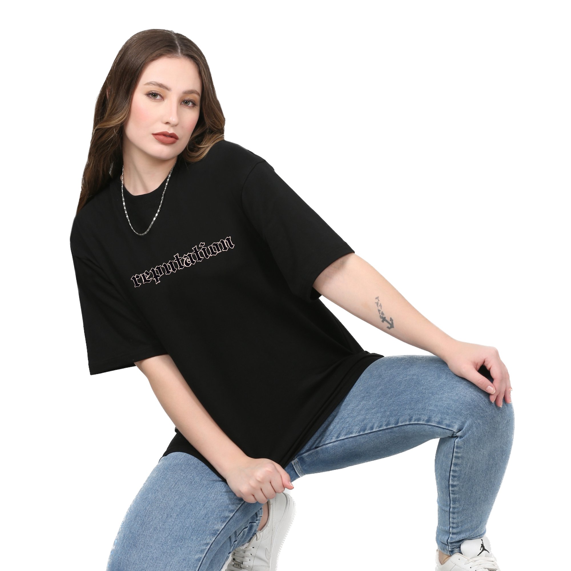 Reputation Taylor Swift Black Oversize T-Shirt