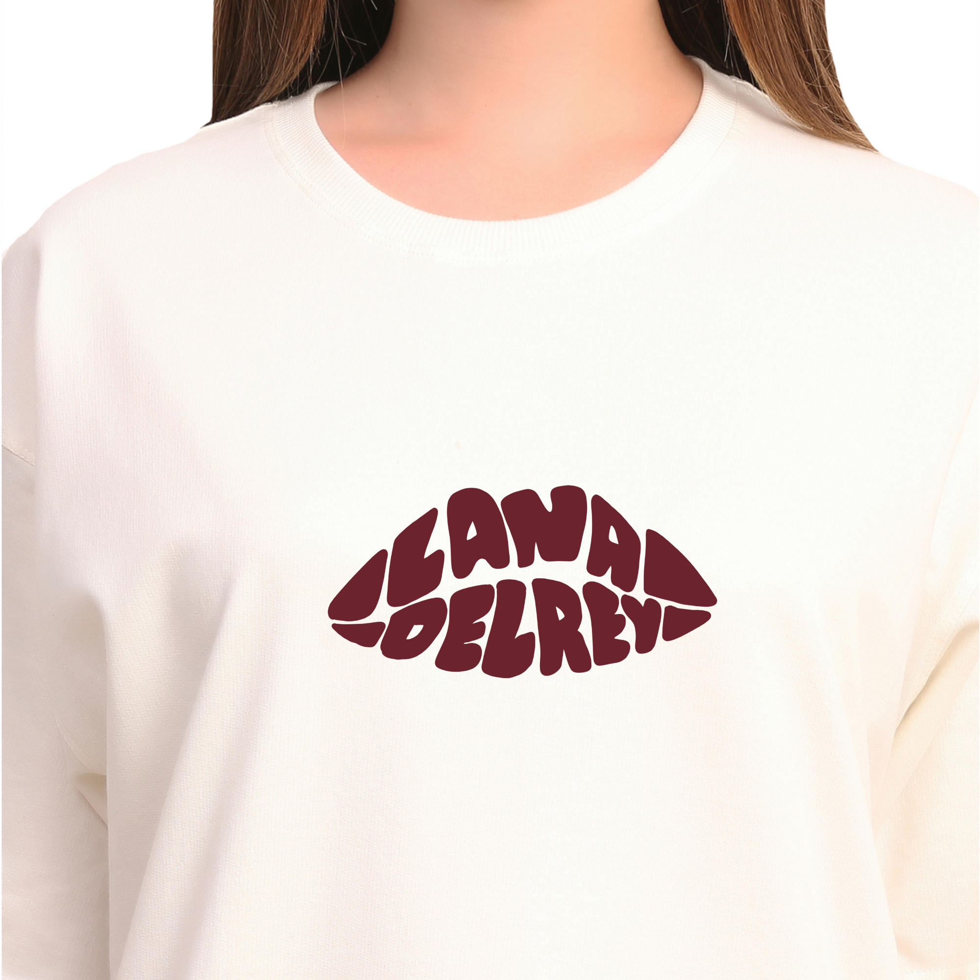 Lana Dey Rey Qveen Off-White Oversize T-Shirt