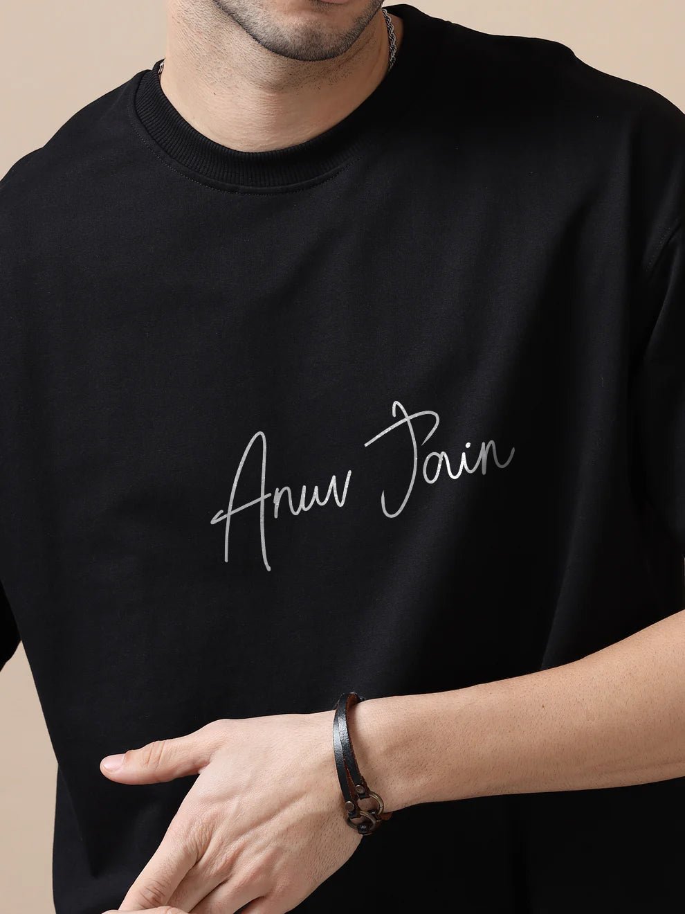 Anuv Jain Black Oversize T-Shirt - Awara Bacha